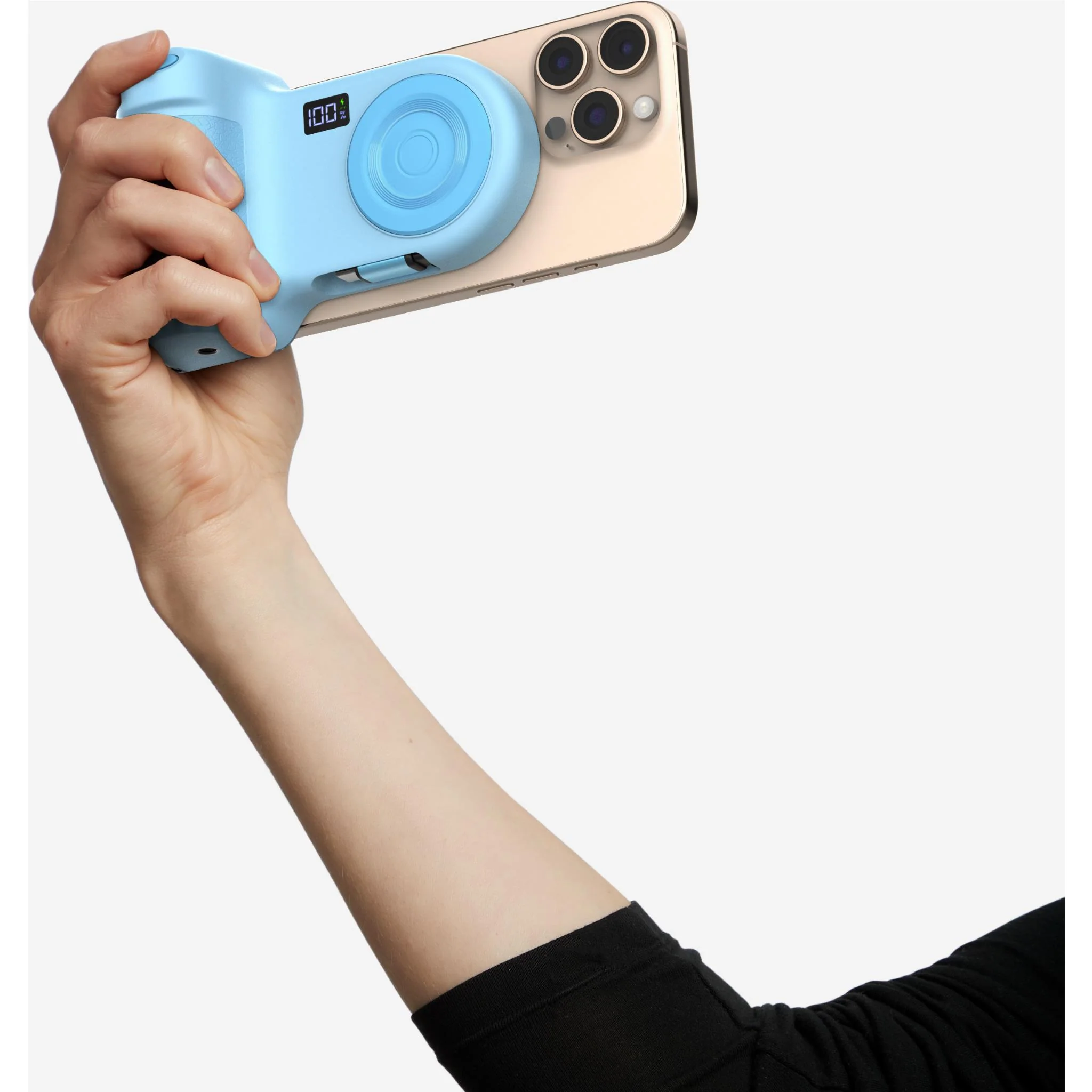 Belkin Stage PowerGrip Magnetic Charging Camera Grip with Power Bank (Blue) - Image 4