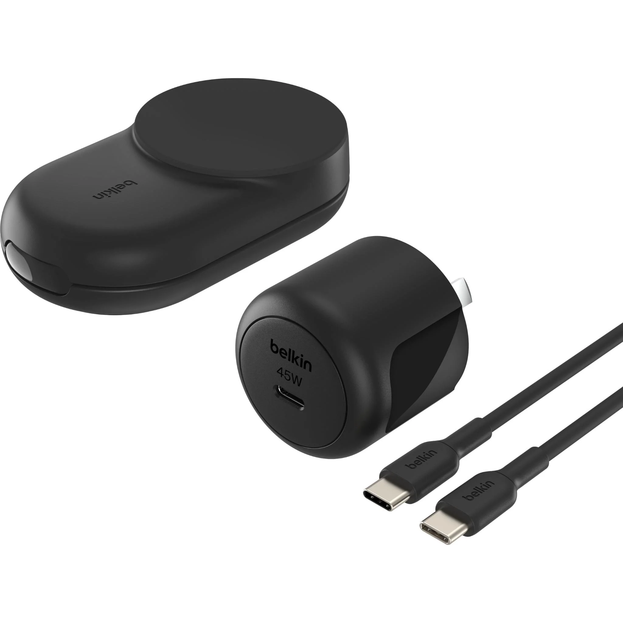 Belkin UltraCharge 3-in-1 Foldable Qi2 25W Magnetic Charger (Black) - Image 8