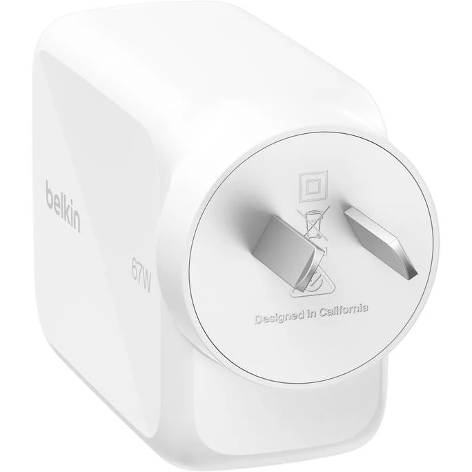 Belkin UltraCharge Retractable GaN Wall Charger 67W - Image 2