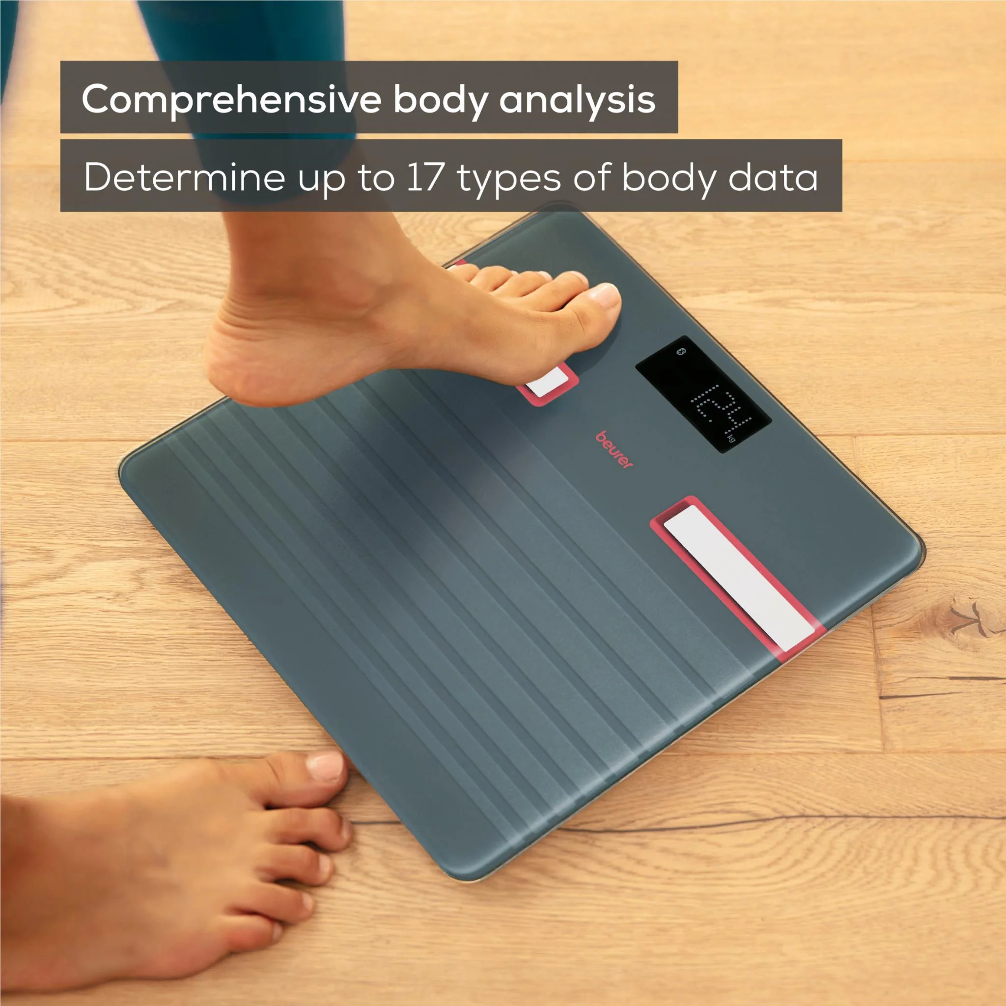 Beurer BF451 Bluetooth Glass Body Fat Scale (Ripe Cherry Limited edition) - Image 2