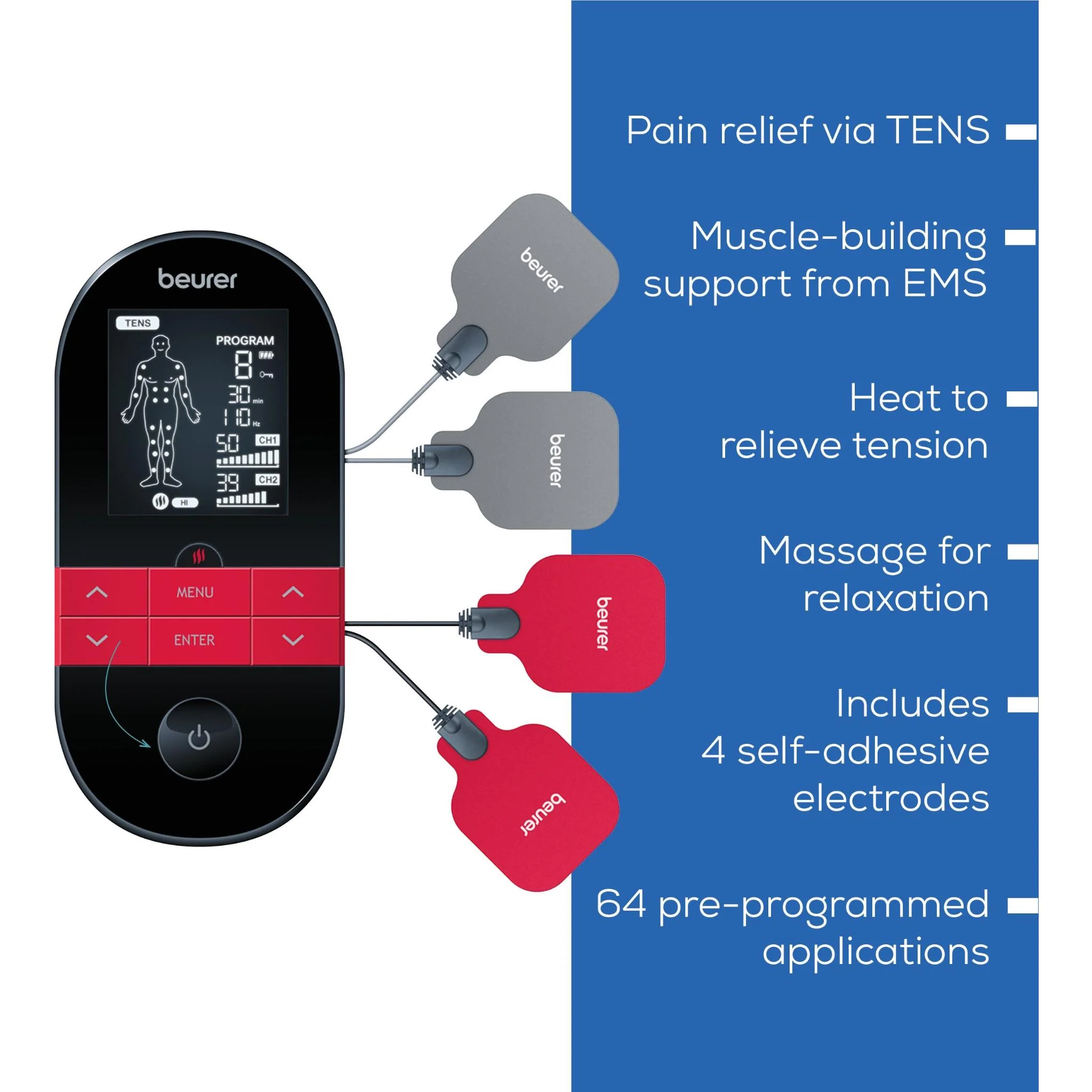 Beurer EM59 Digital TENS/EMS Device with Heat Function - Image 11
