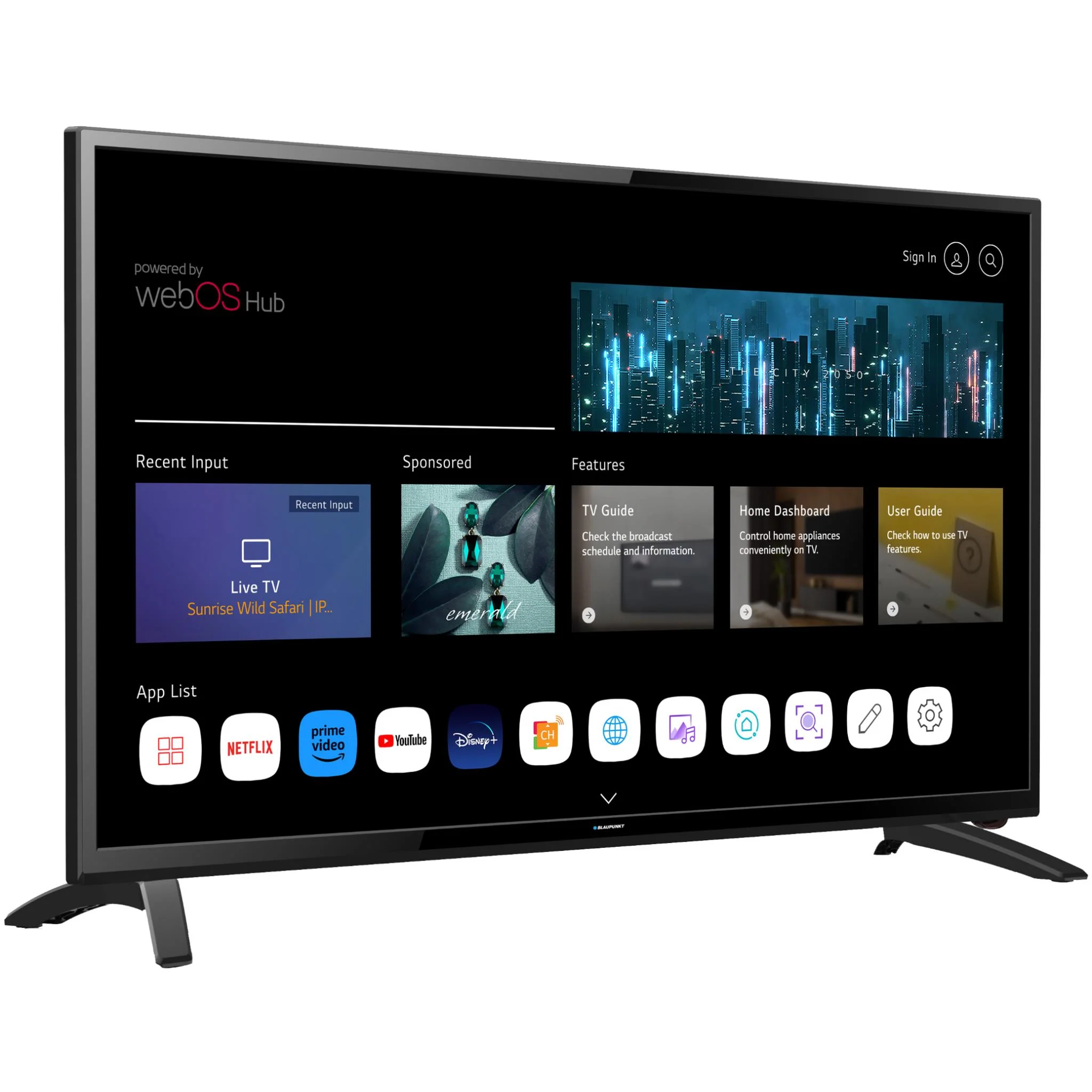 Blaupunkt 24" Full HD Smart WEBOS TV with DVD and 12V Car Charger - Image 4