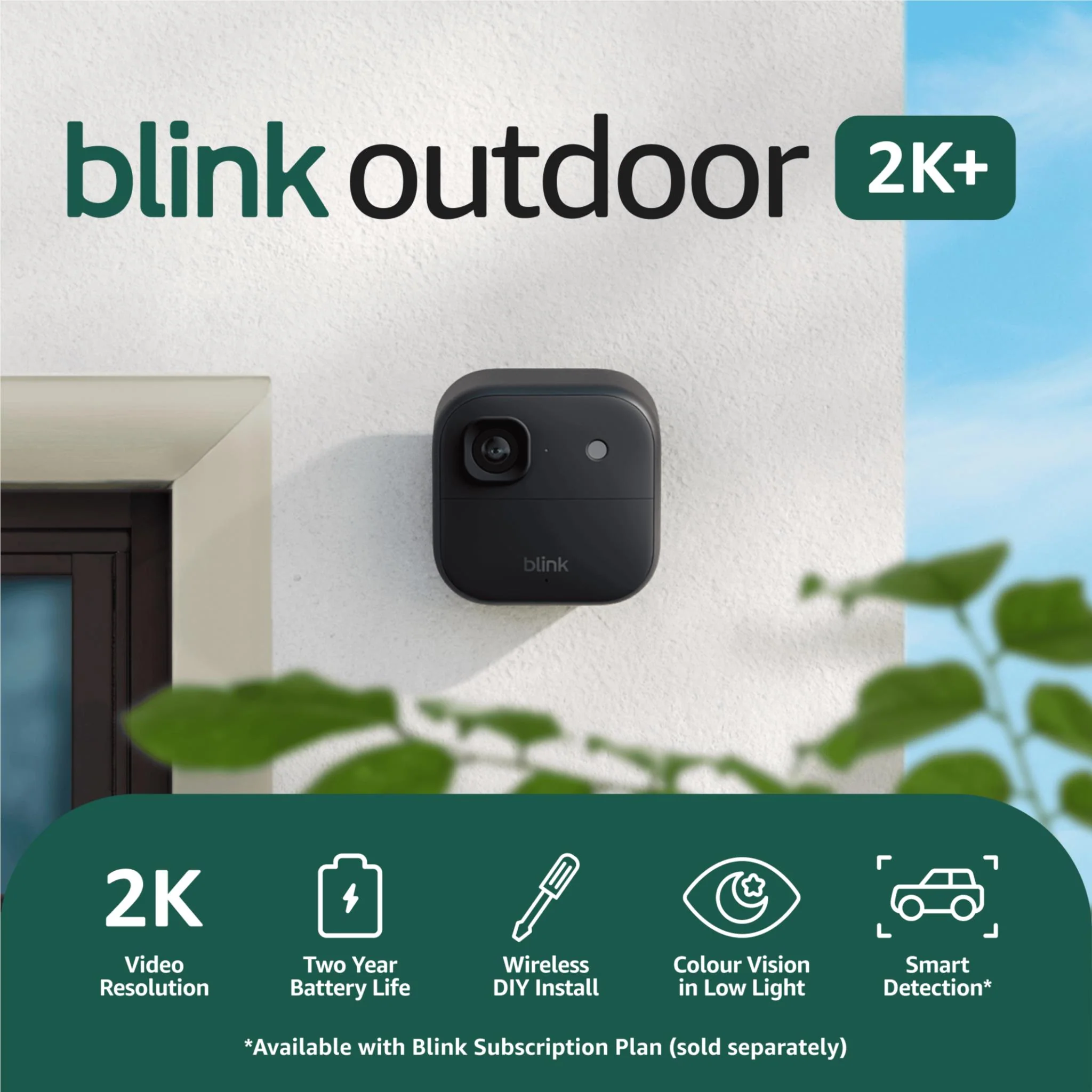 Blink Outdoor 2K+ Wireless Security Camera (Black) [2 Pack] - Image 4