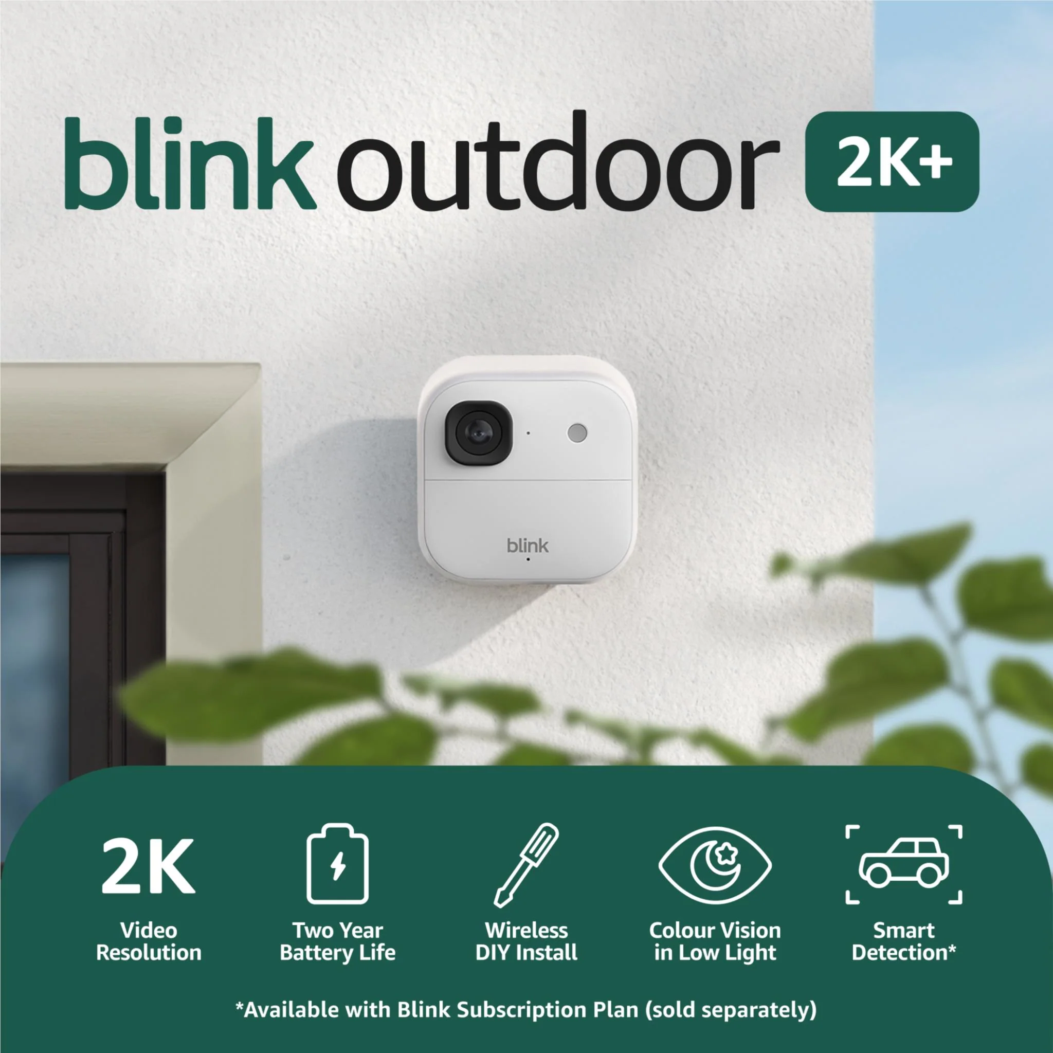 Blink Outdoor 2K+ Wireless Security Camera (White) [2 Pack] - Image 4