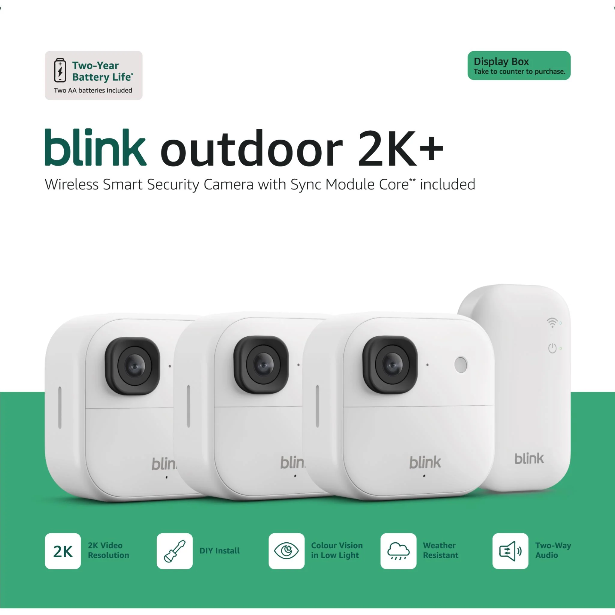 Blink Outdoor 2K+ Wireless Security Camera (White) [3 Pack] - Image 12