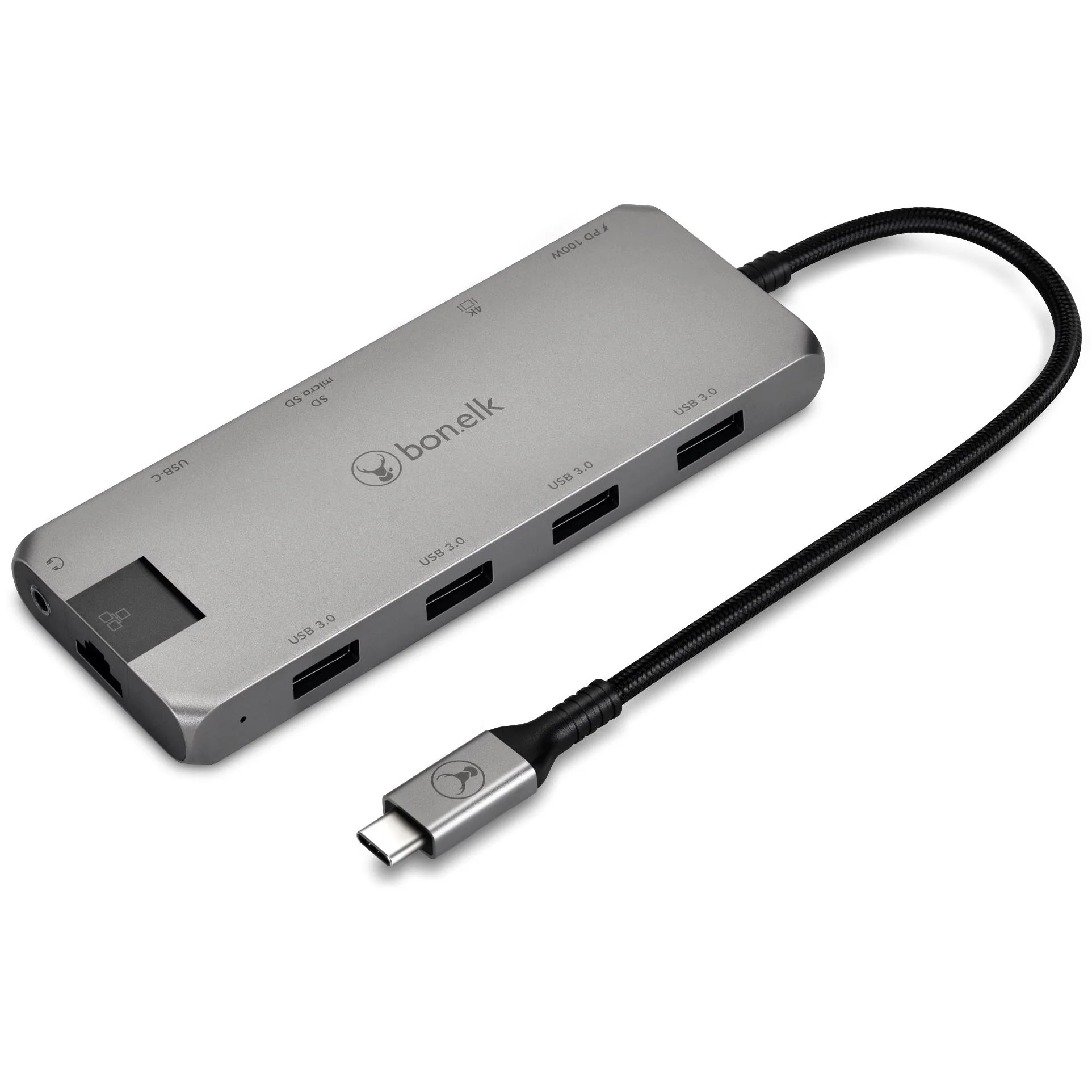 Bonelk Long-life 11-in-1 Multiport USB-C Hub (Space Grey) - Image 3
