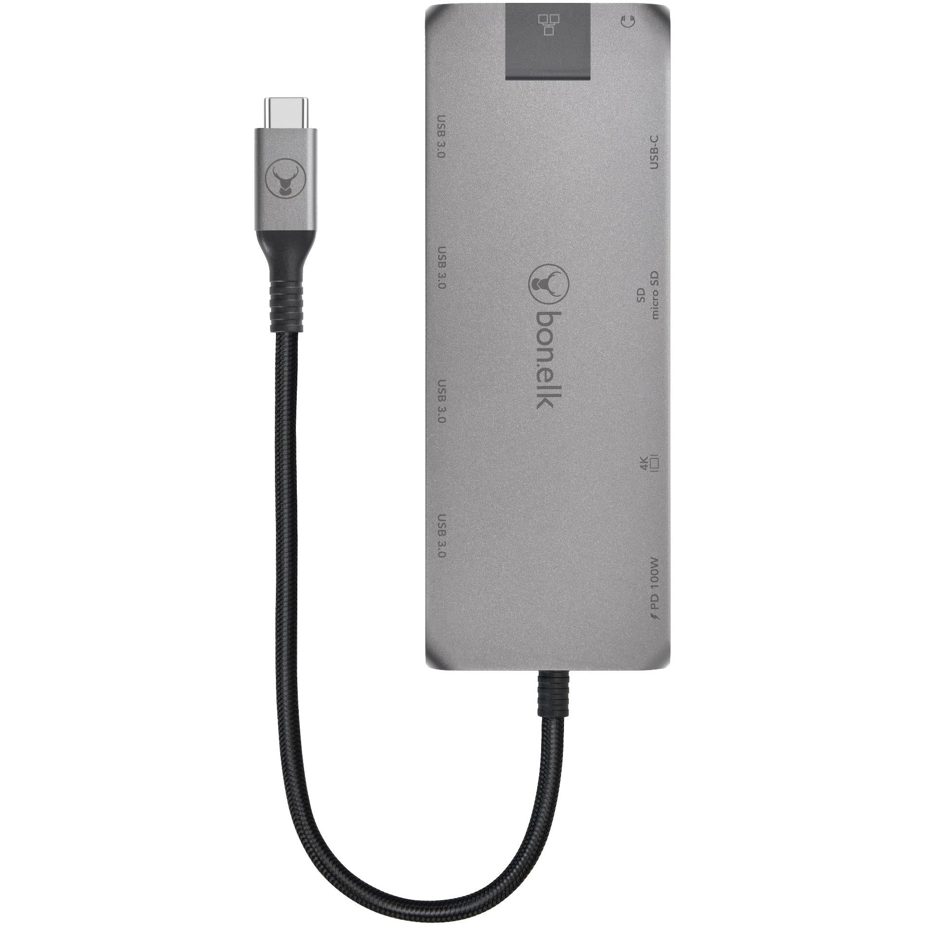 Bonelk Long-life 11-in-1 Multiport USB-C Hub (Space Grey) - Image 4