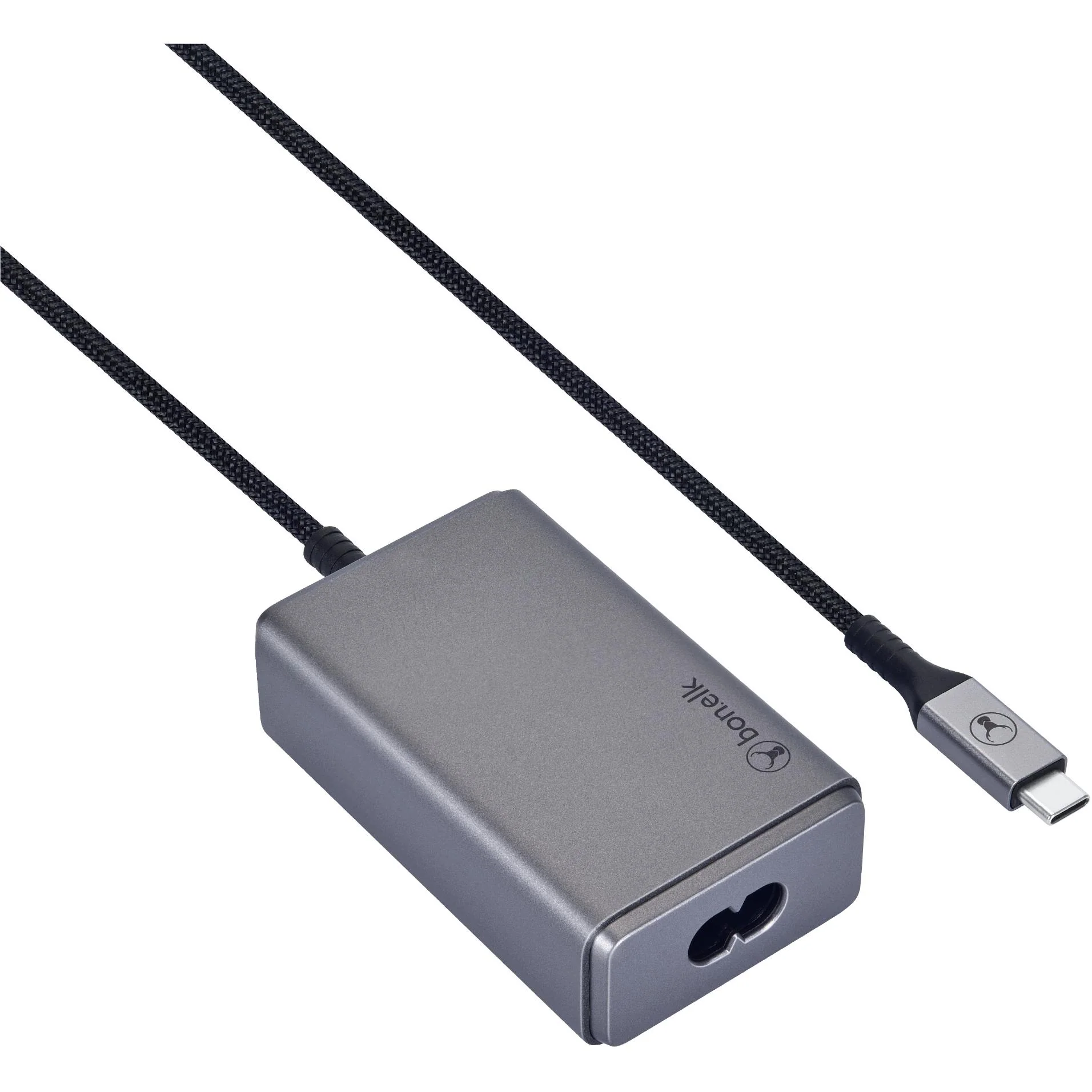 Bonelk Long-Life 65W PD GaN Desktop Chargerwith built-in 1.5m USB-C Cable (Space Grey) - Image 3