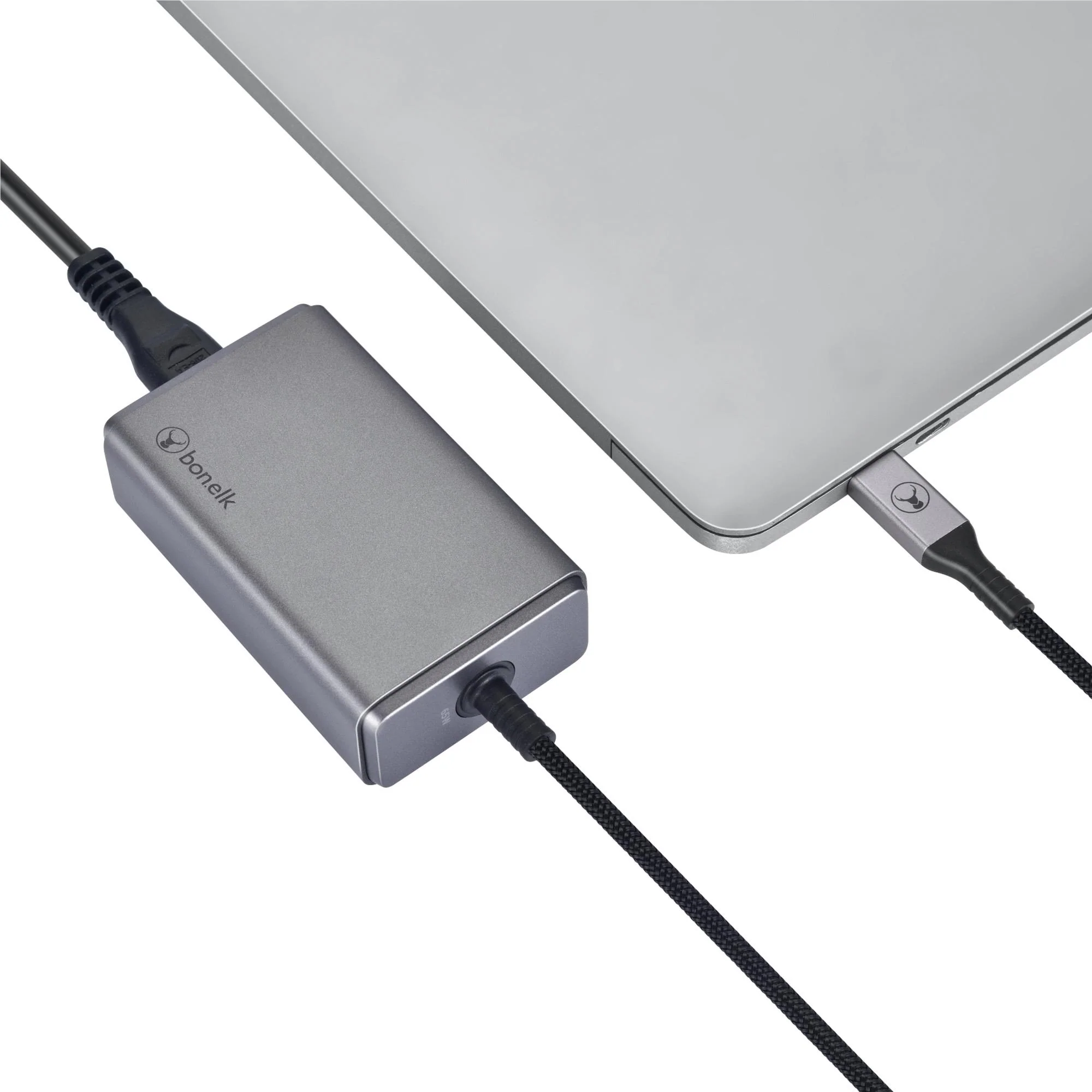 Bonelk Long-Life 65W PD GaN Desktop Chargerwith built-in 1.5m USB-C Cable (Space Grey) - Image 5