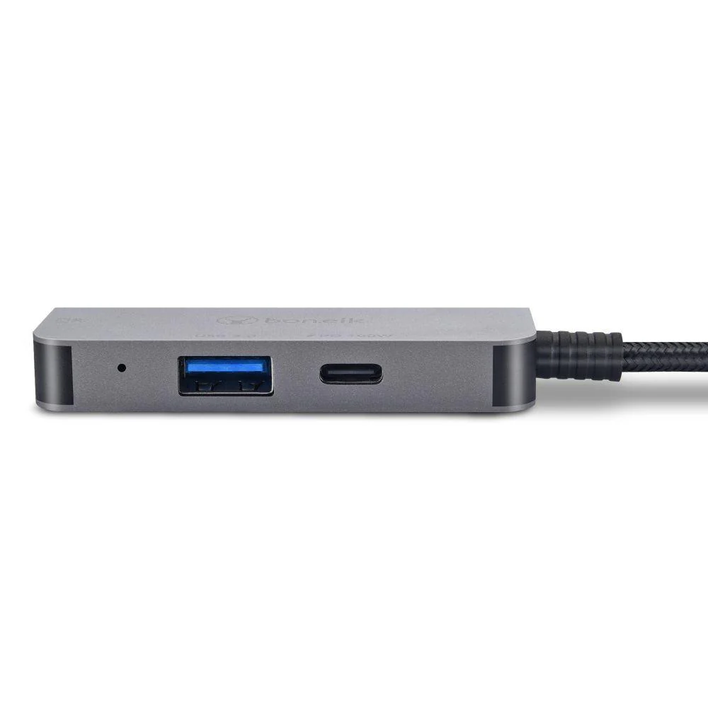 Bonelk Long-life USB-C 3 in 1 Multiport Hub (Space Grey) - Image 2