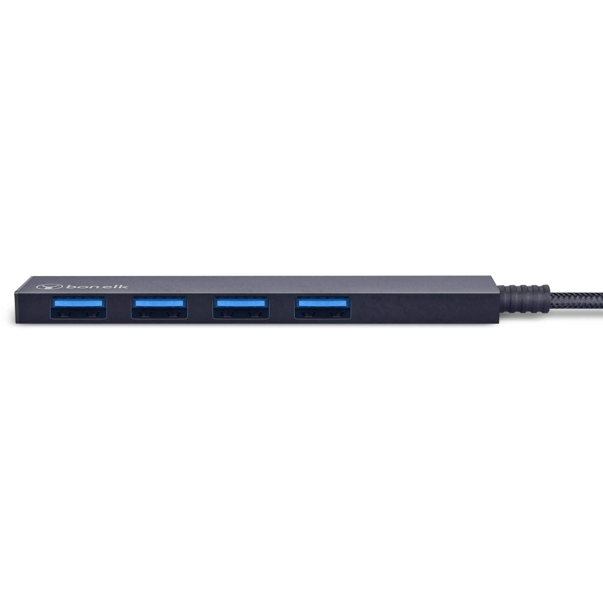 Bonelk Long-life USB-C to 4 Port USB 3.0 Slim Hub (Black) - Image 2