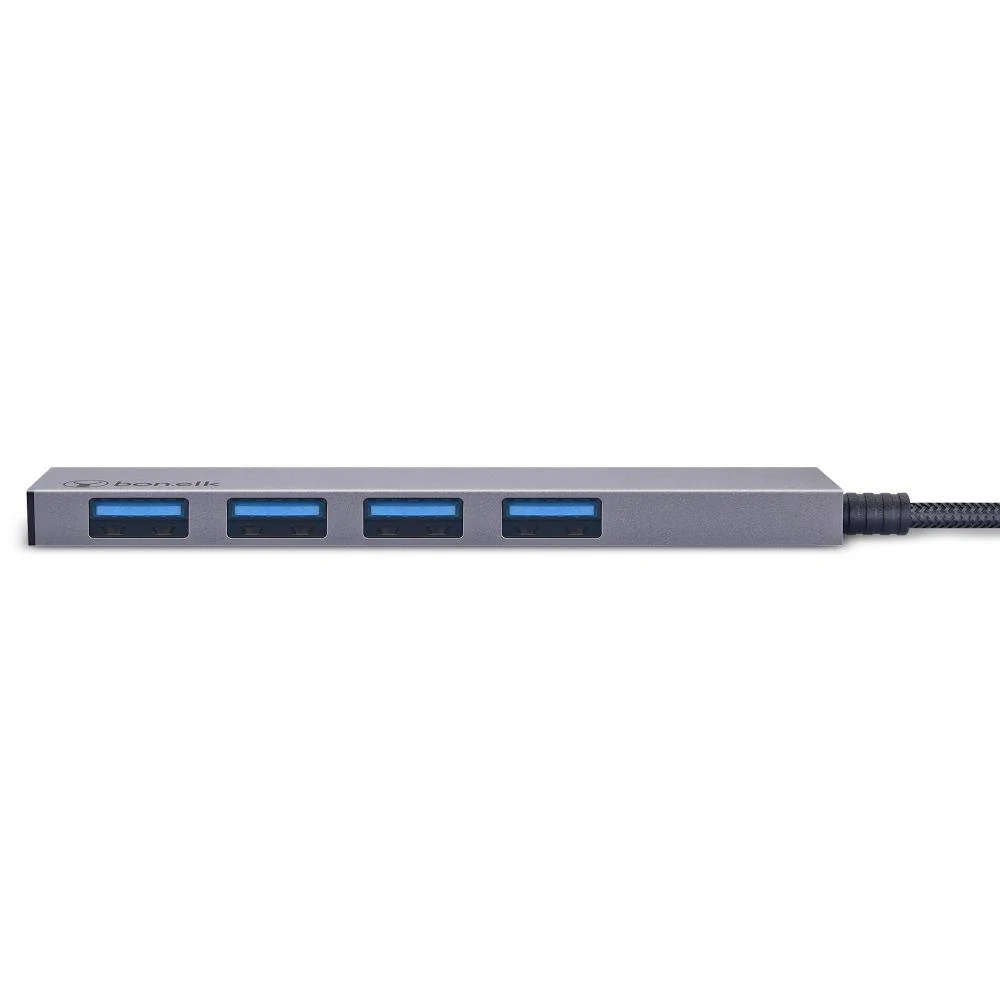 Bonelk Long-Life USB-C to 4 Port USB 3.0 Slim Hub (Space Grey) - Image 2