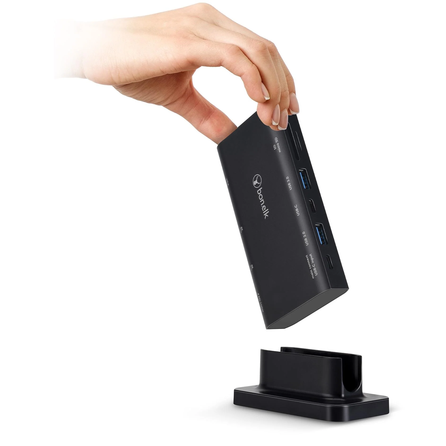 Bonelk Long-life USB-C to 9-in-1 Multiport Desktop Hub - Image 3