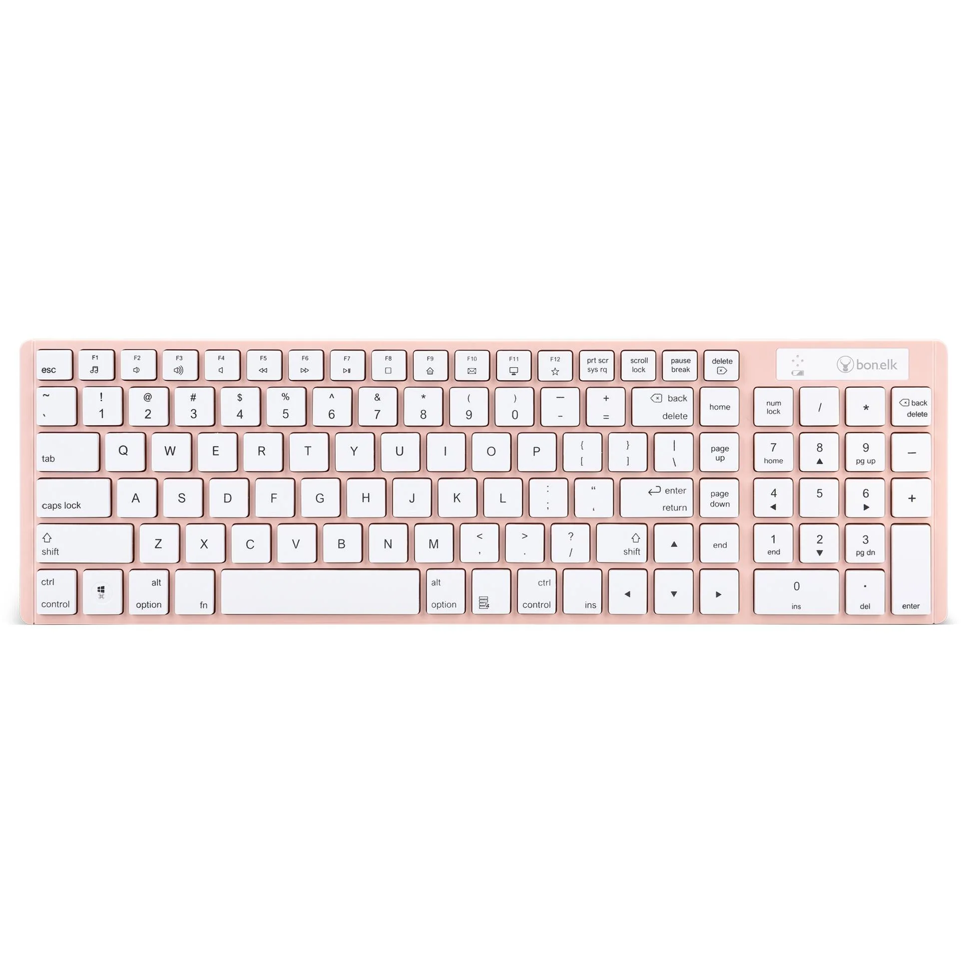 Bonelk Slim KM-322 Wireless Keyboard & Mouse Combo (Salmon) - Image 2