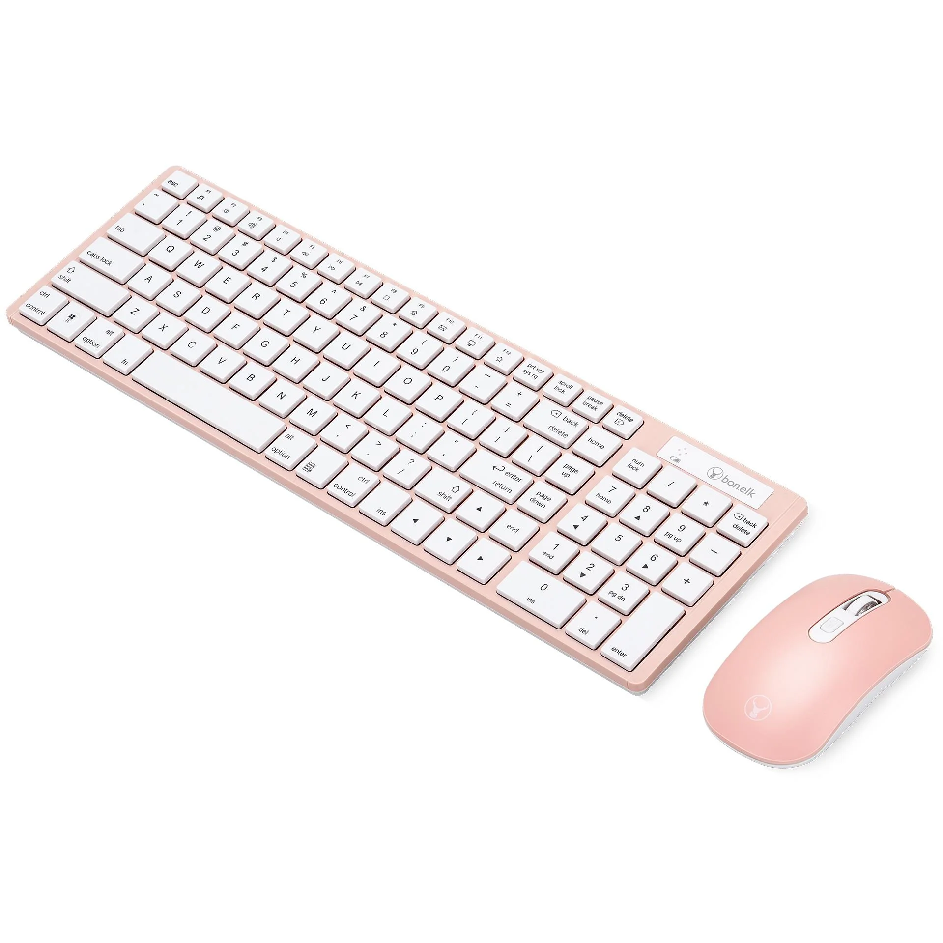 Bonelk Slim KM-322 Wireless Keyboard & Mouse Combo (Salmon) - Image 4