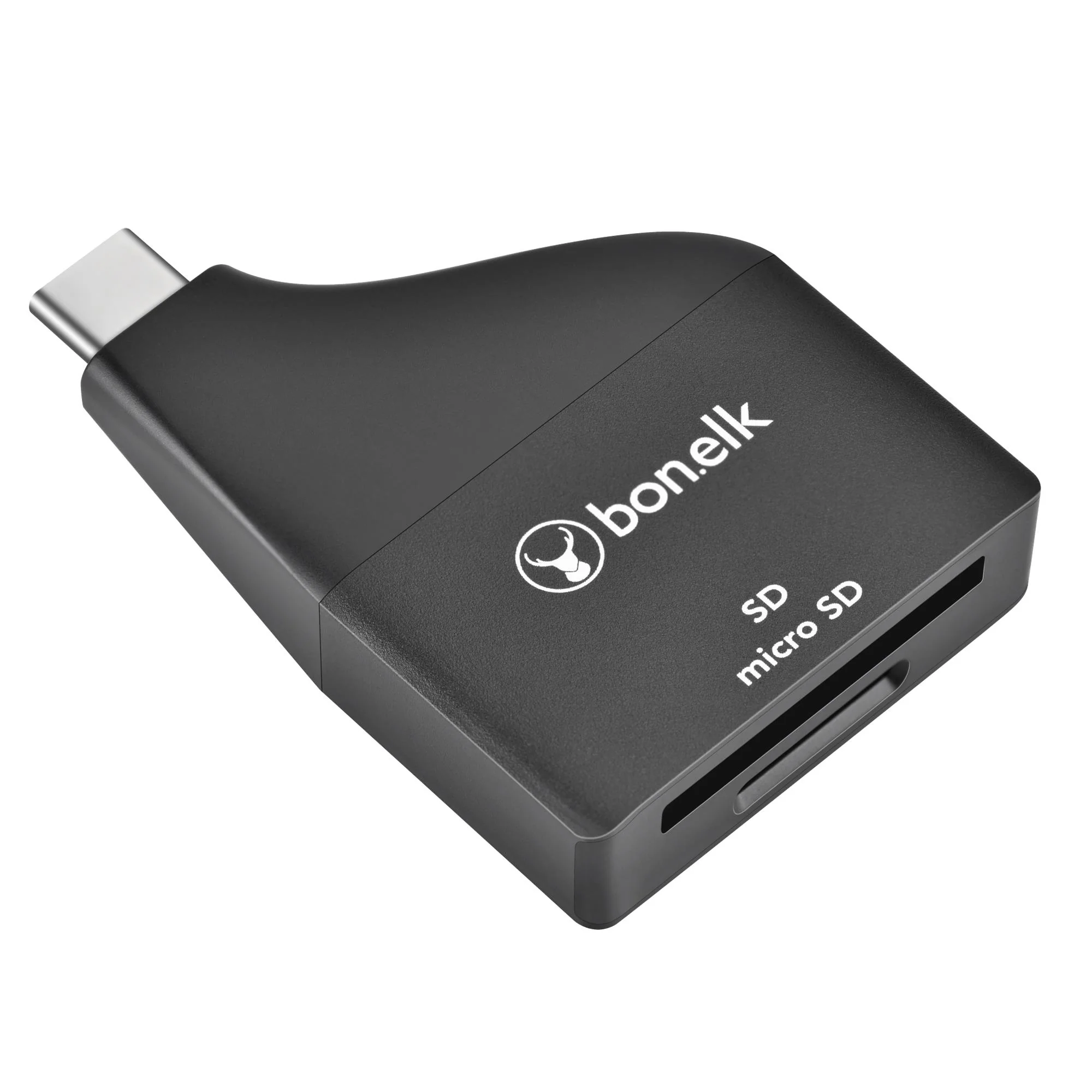 Bonelk USB-C to microSD/SD Card Reader (Black) - Image 2