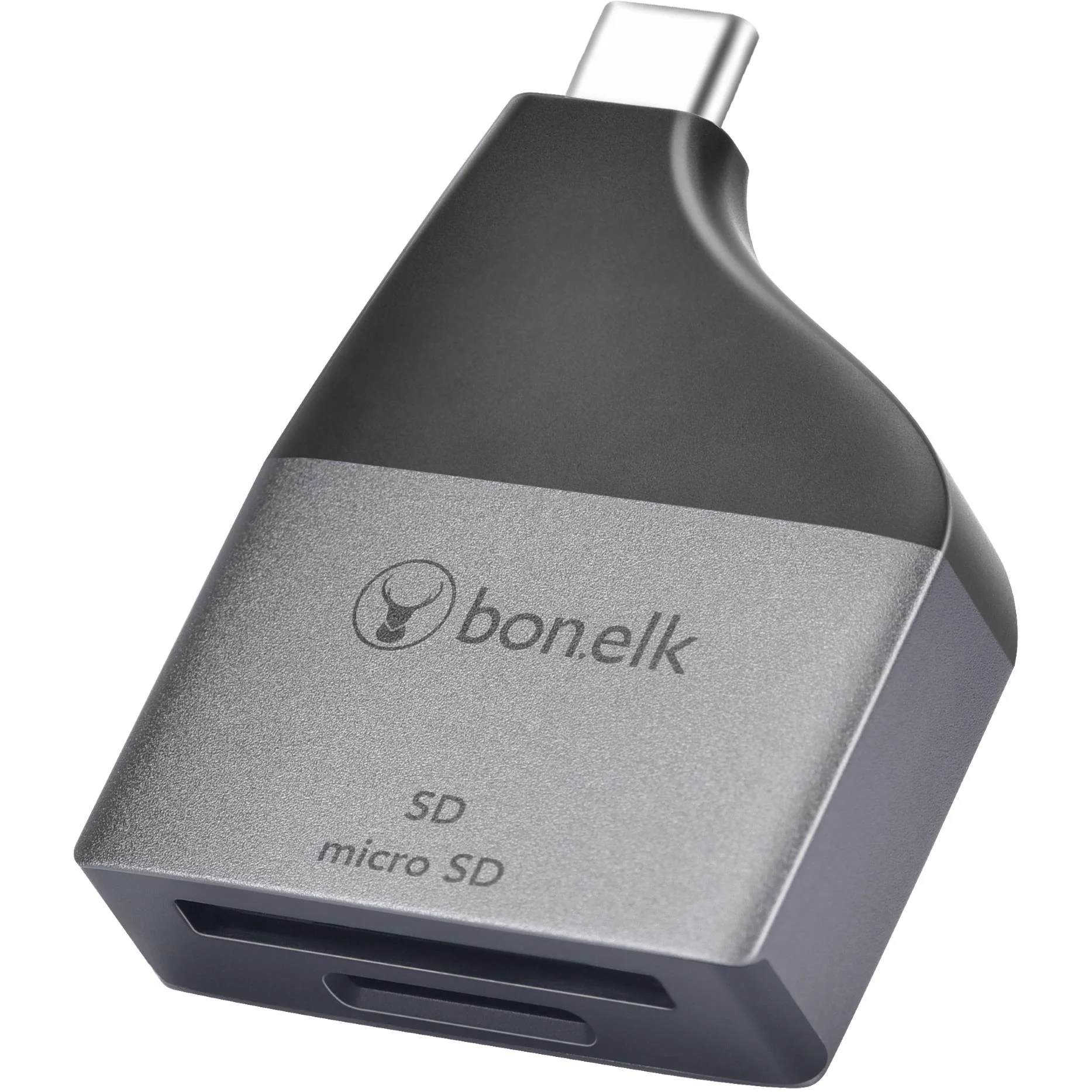 Bonelk USB-C to microSD/SD Card Reader (Grey)