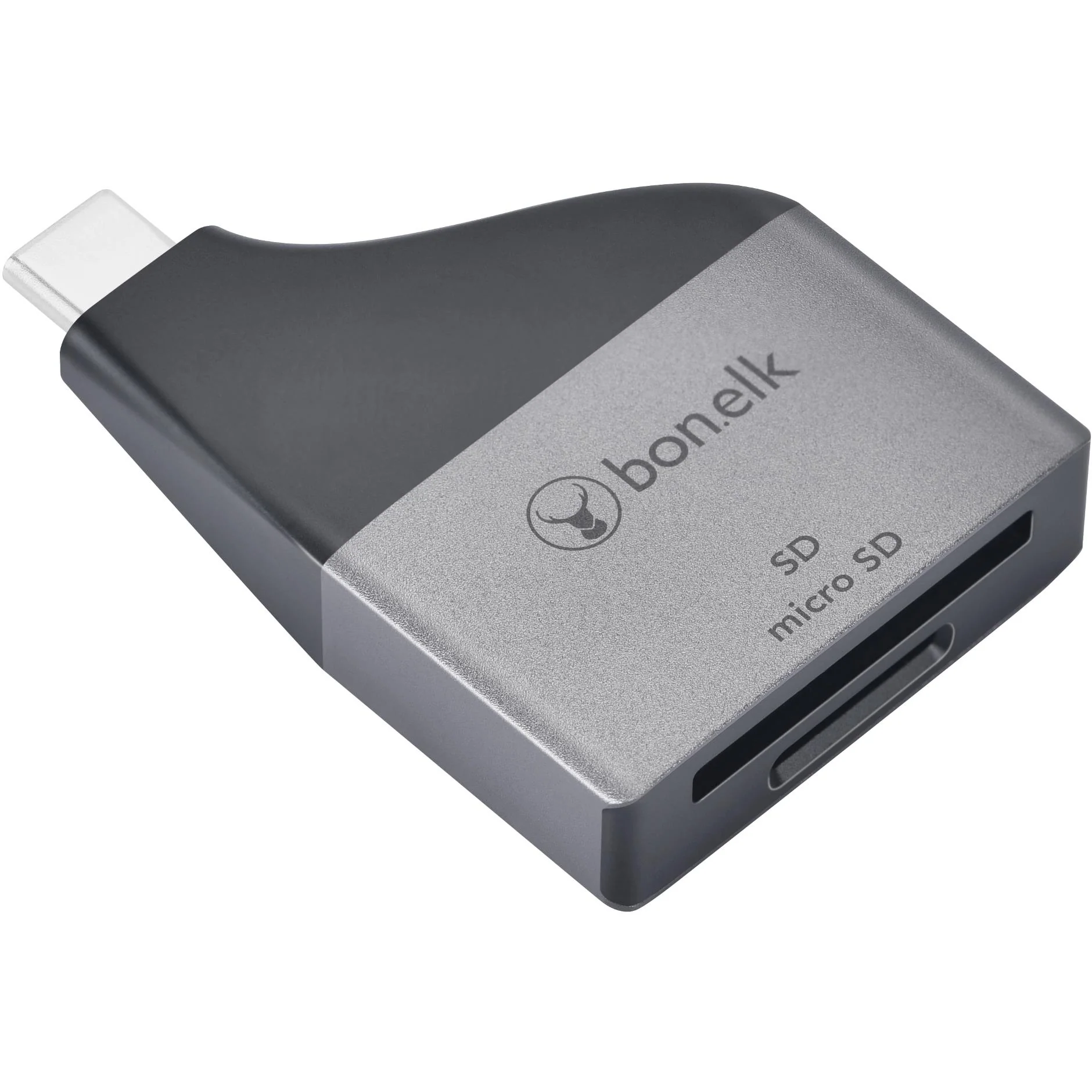Bonelk USB-C to microSD/SD Card Reader (Grey) - Image 2