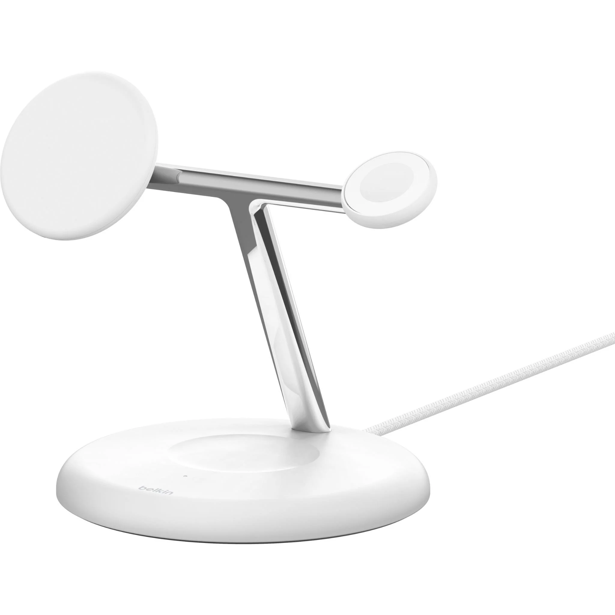 BoostCharge Pro 3-in-1 Magnetic Wireless Charging Stand with Qi2 15W (White) - Image 2