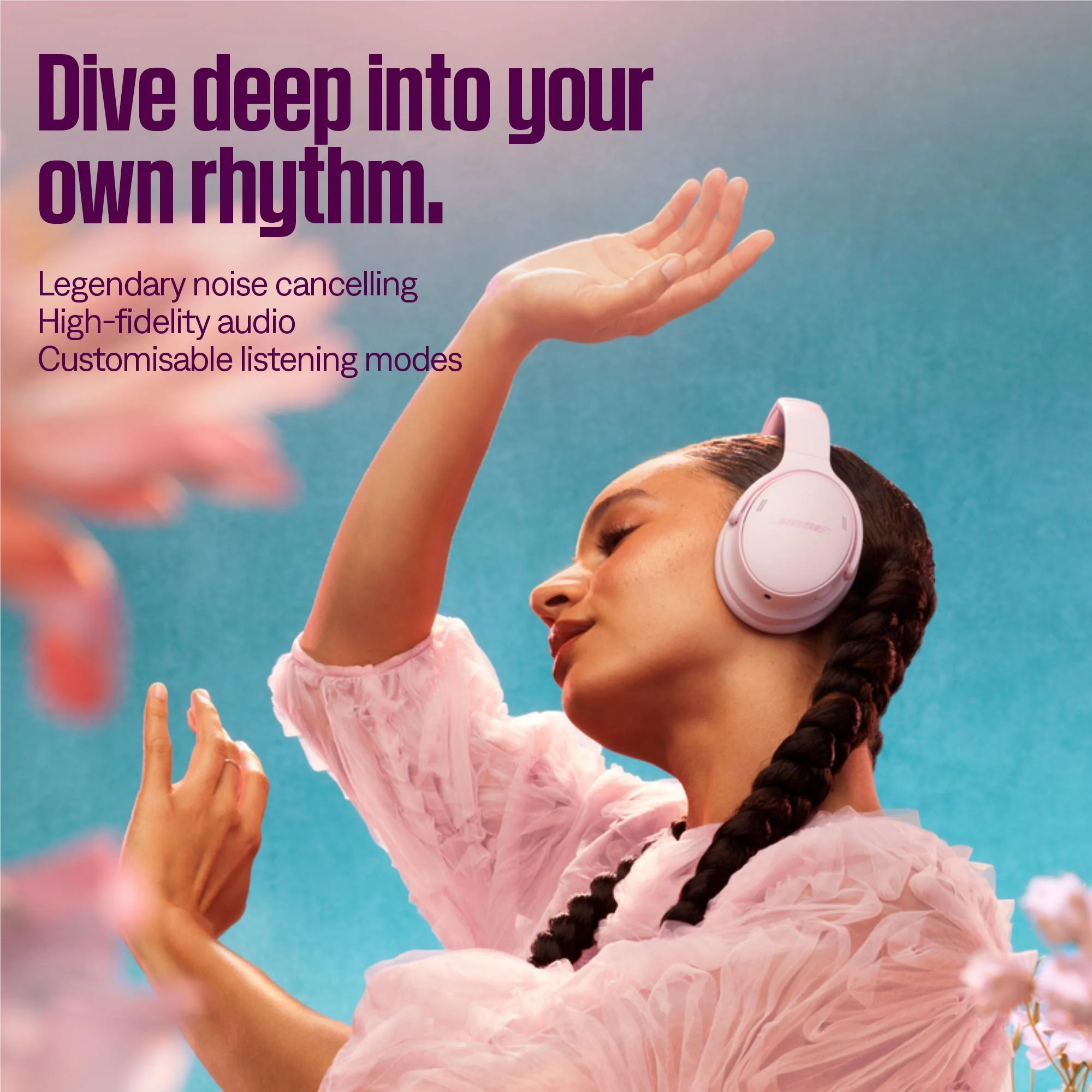 Bose QuietComfort Noise Cancelling Headphones (Petal Pink) - Image 4