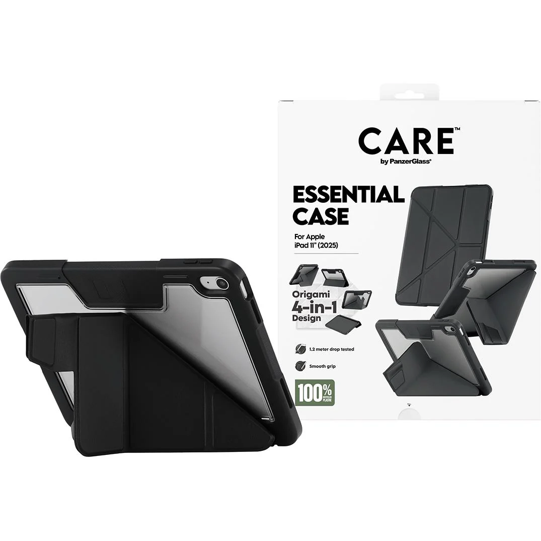 CARE by Panzer Essential Folio for iPad 11" (2025) A16 [Black] - Image 2