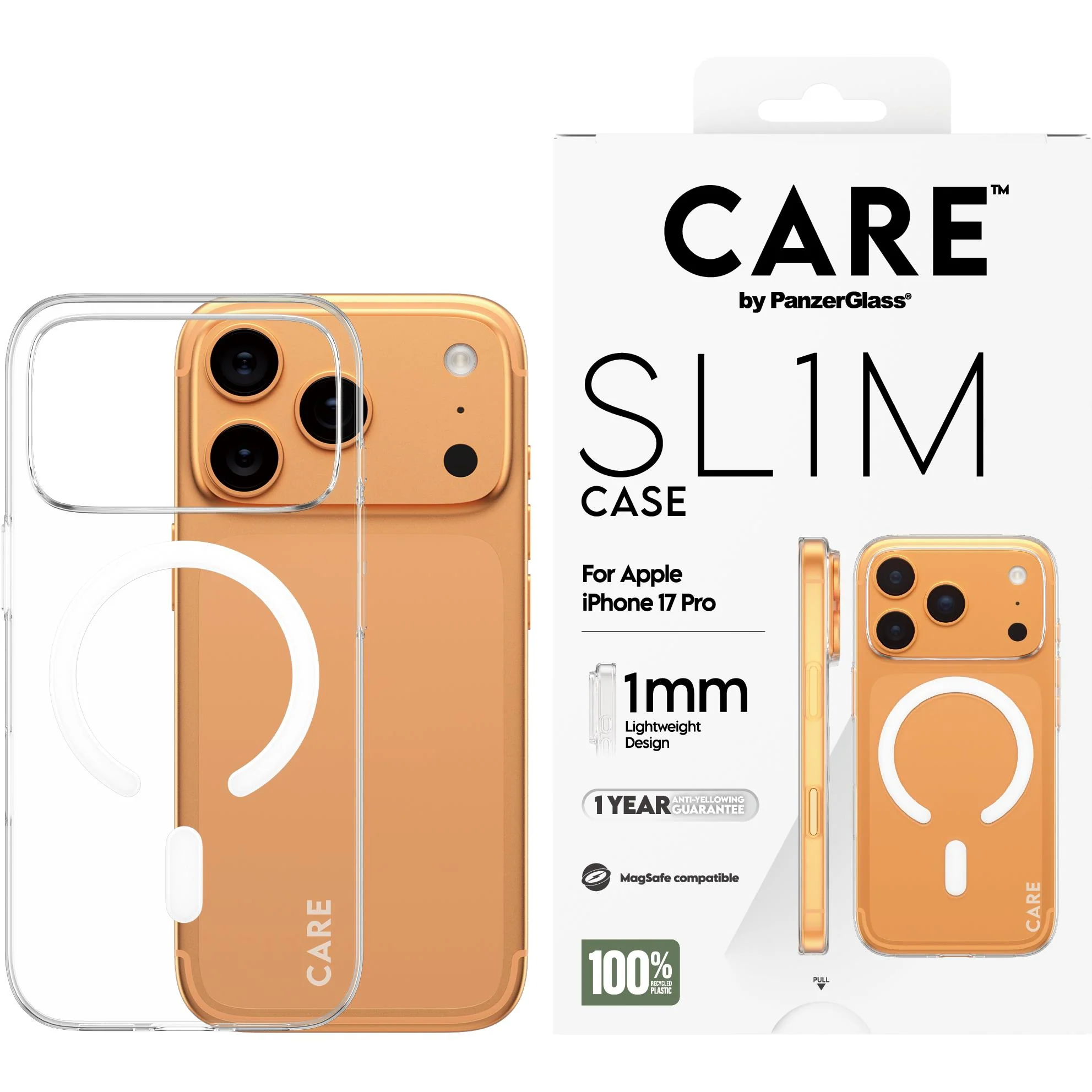 CARE by Panzer Slim Case for Apple iPhone 17 Pro (Clear) - Image 3