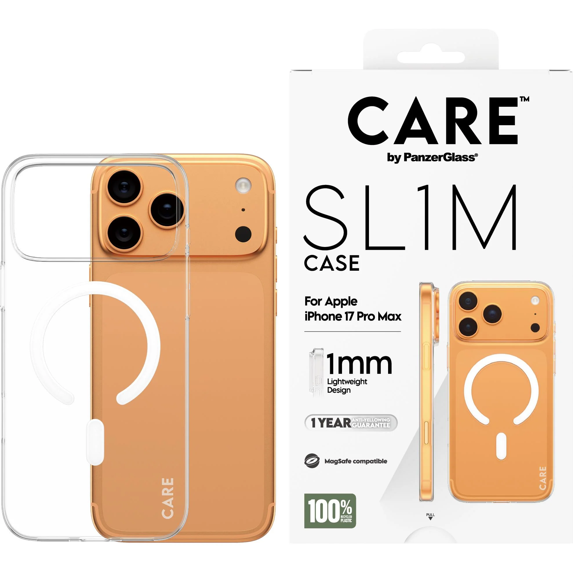 CARE by Panzer Slim Case for Apple iPhone 17 Pro Max (Clear) - Image 3