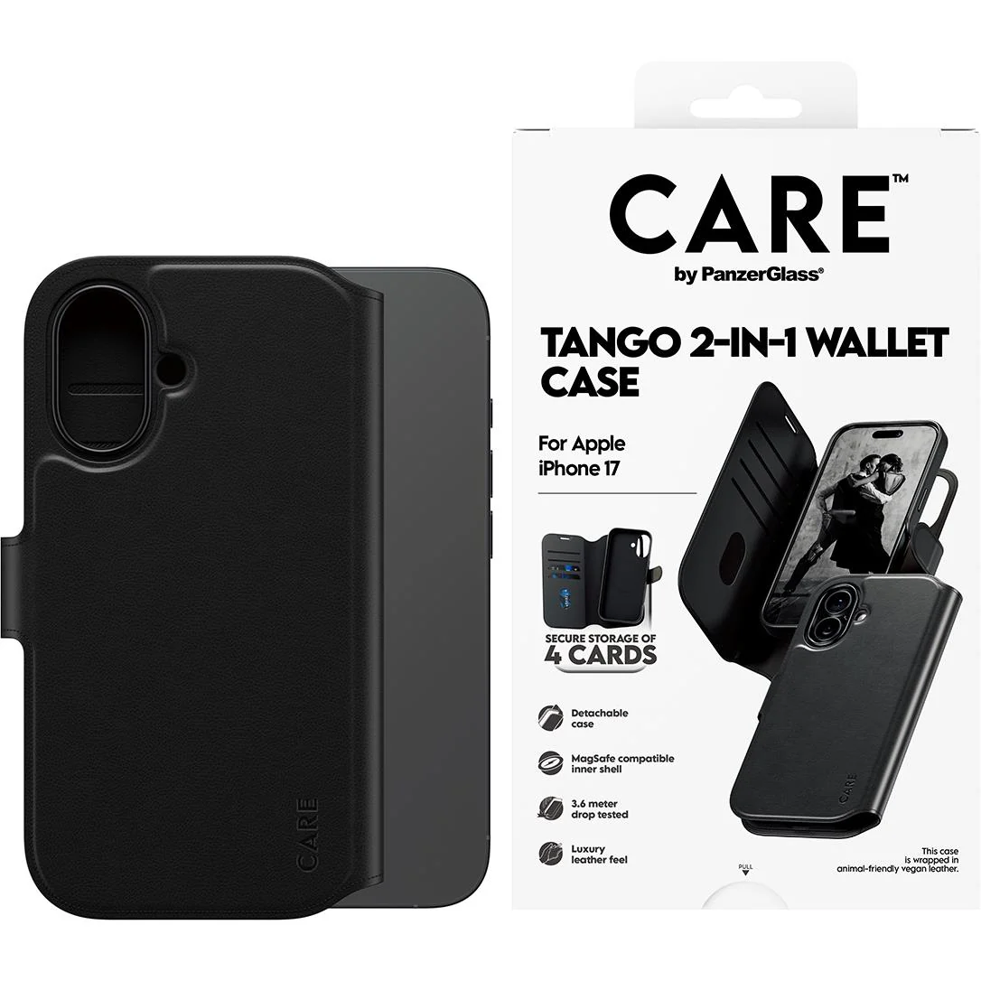 CARE by Panzer Tango Wallet Case for iPhone 17 (Black) - Image 2