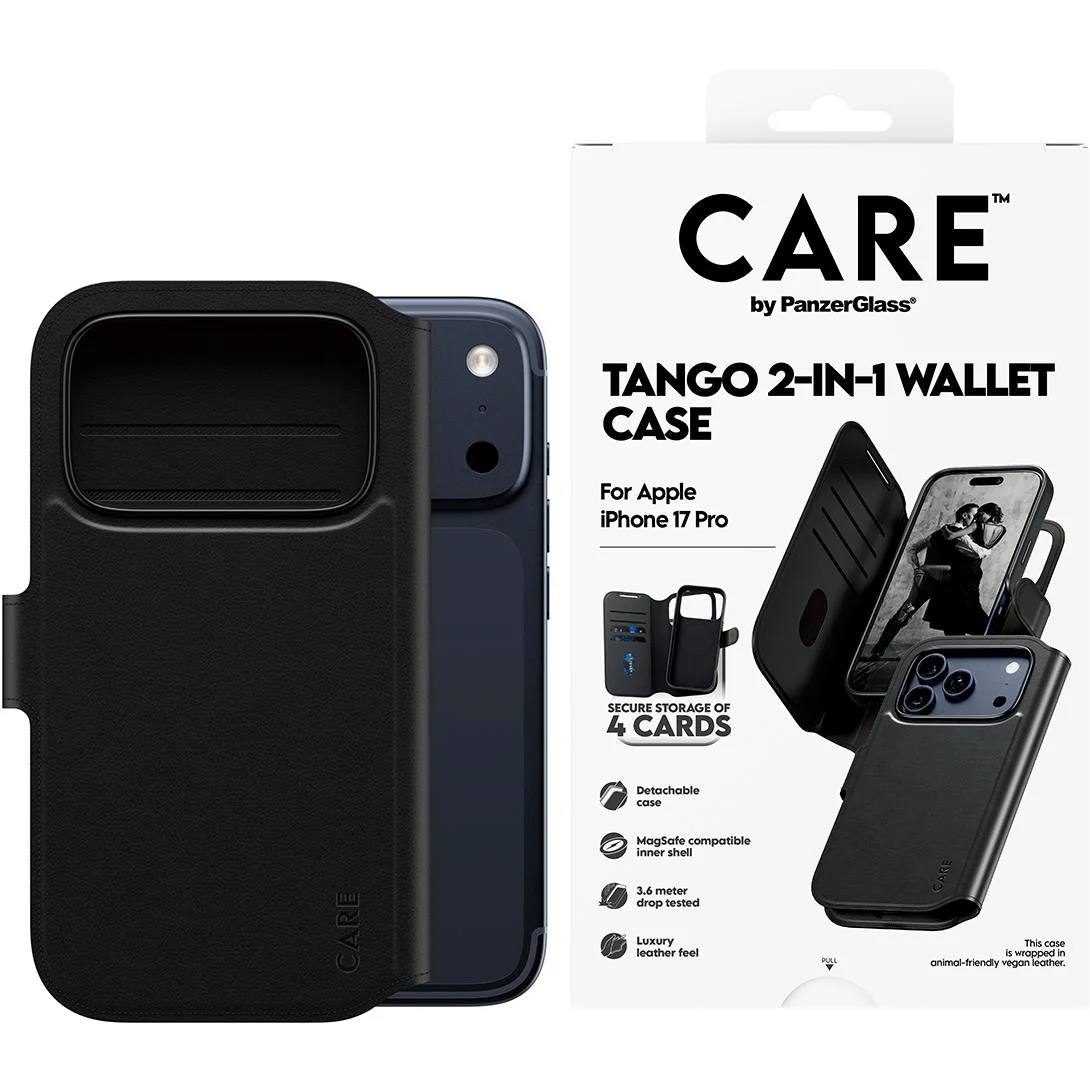 CARE by Panzer Tango Wallet Case for iPhone 17 Pro (Black) - Image 2