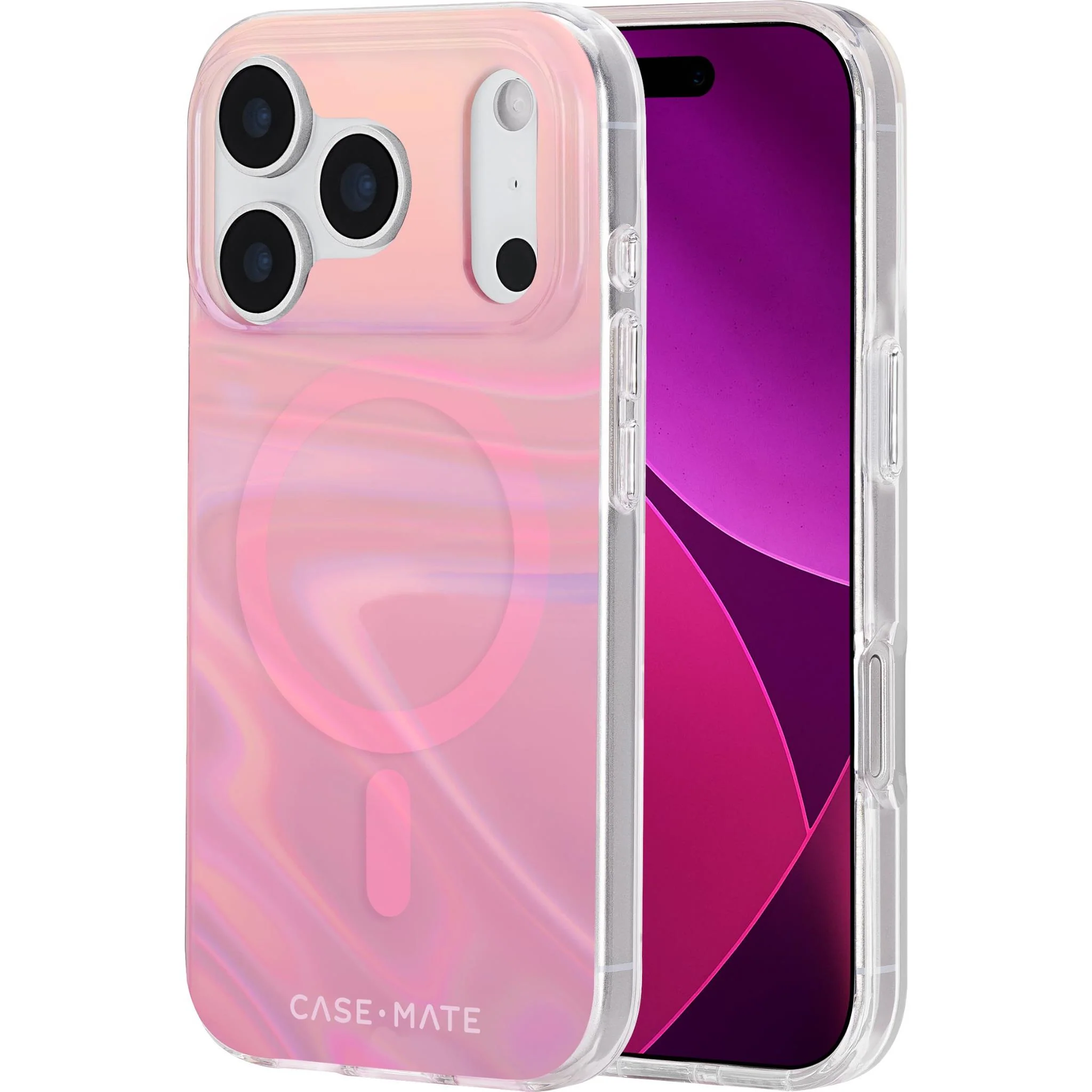 Case-Mate Peach Bubble MagSafe Case for iPhone 17 Pro (Iridescent) - Image 7