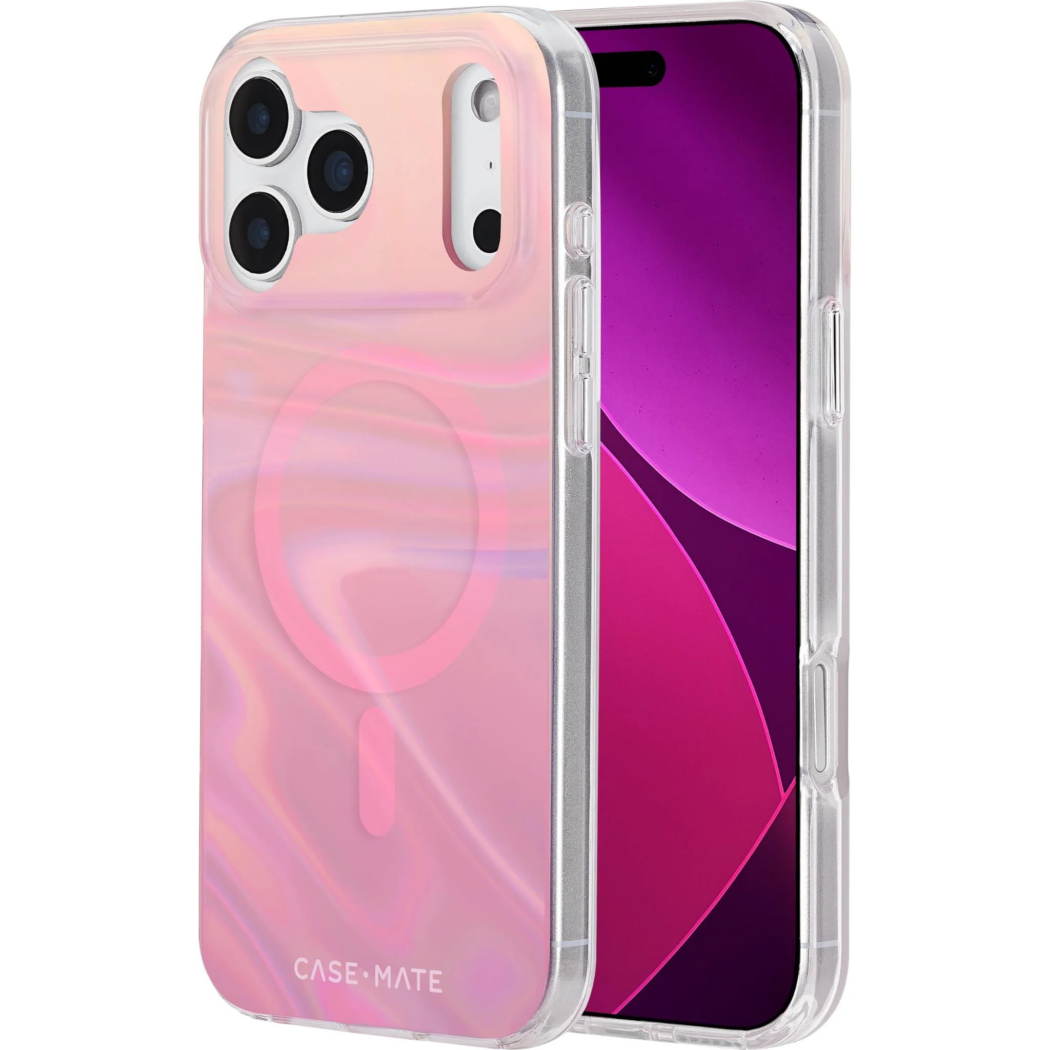 Case-Mate Peach Bubble MagSafe Case for iPhone 17 Pro Max (Iridescent) - Image 7