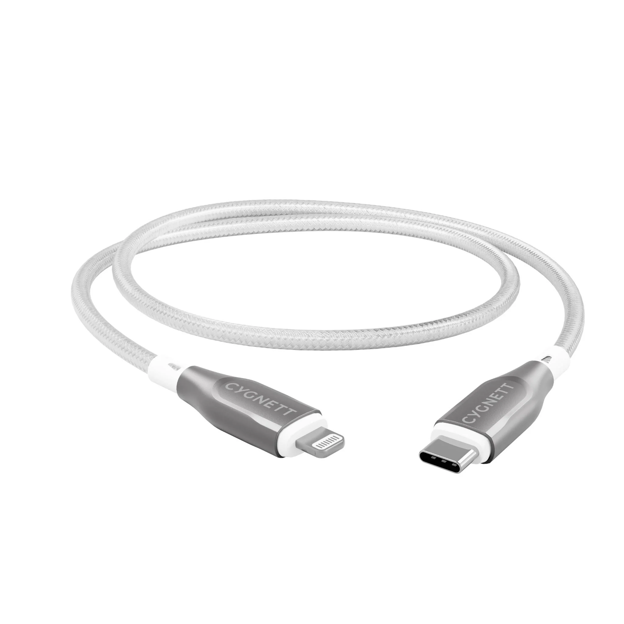 Cygnett Armoured Lightning to USB-C Cable [1m] (White) - Image 5