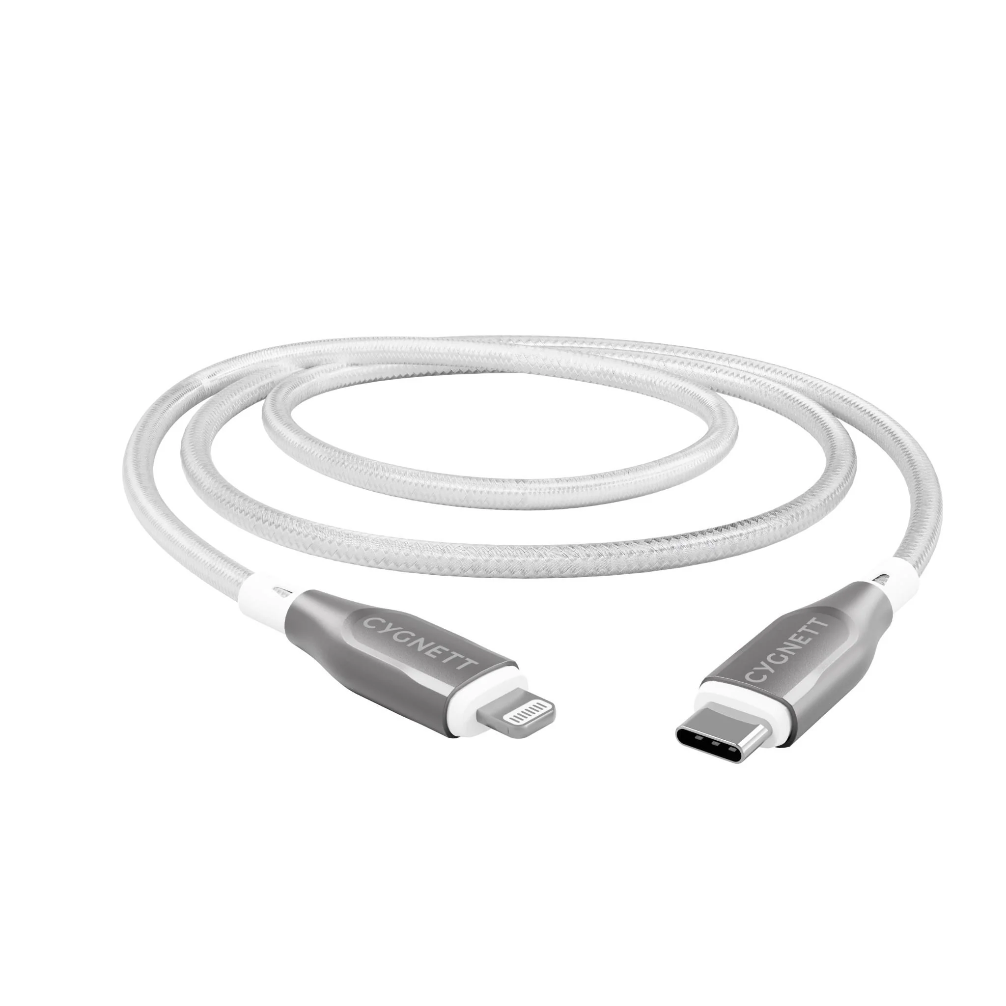 Cygnett Armoured Lightning to USB-C Cable [2m] (White) - Image 5
