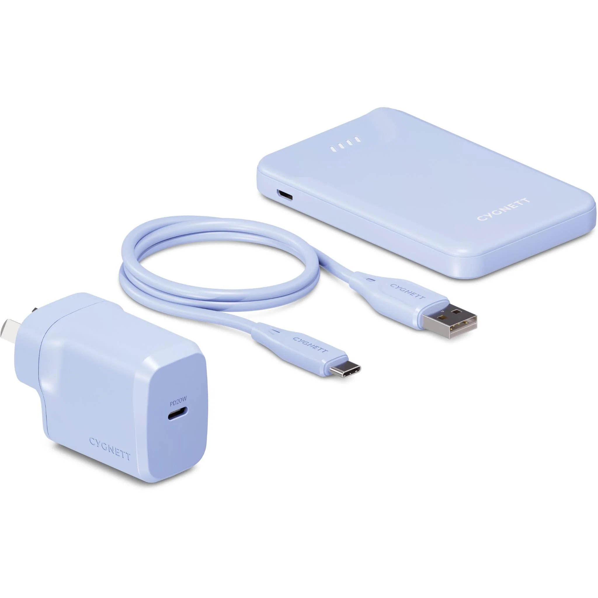 Cygnett Charge and Connect 20W USB-C PD Wall Charger (Blue) - Image 2