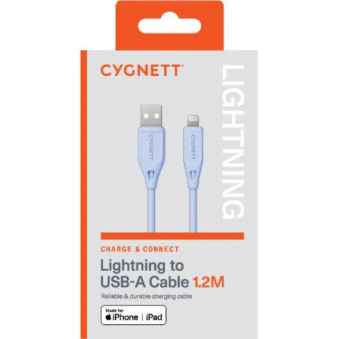 Cygnett Charge & Connect Lightning to USB-A Cable V2 1.2m (Blue) - Image 3