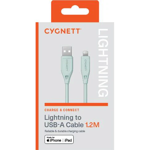 Cygnett Charge & Connect Lightning to USB-A Cable V2 1.2m (Green) - Image 3