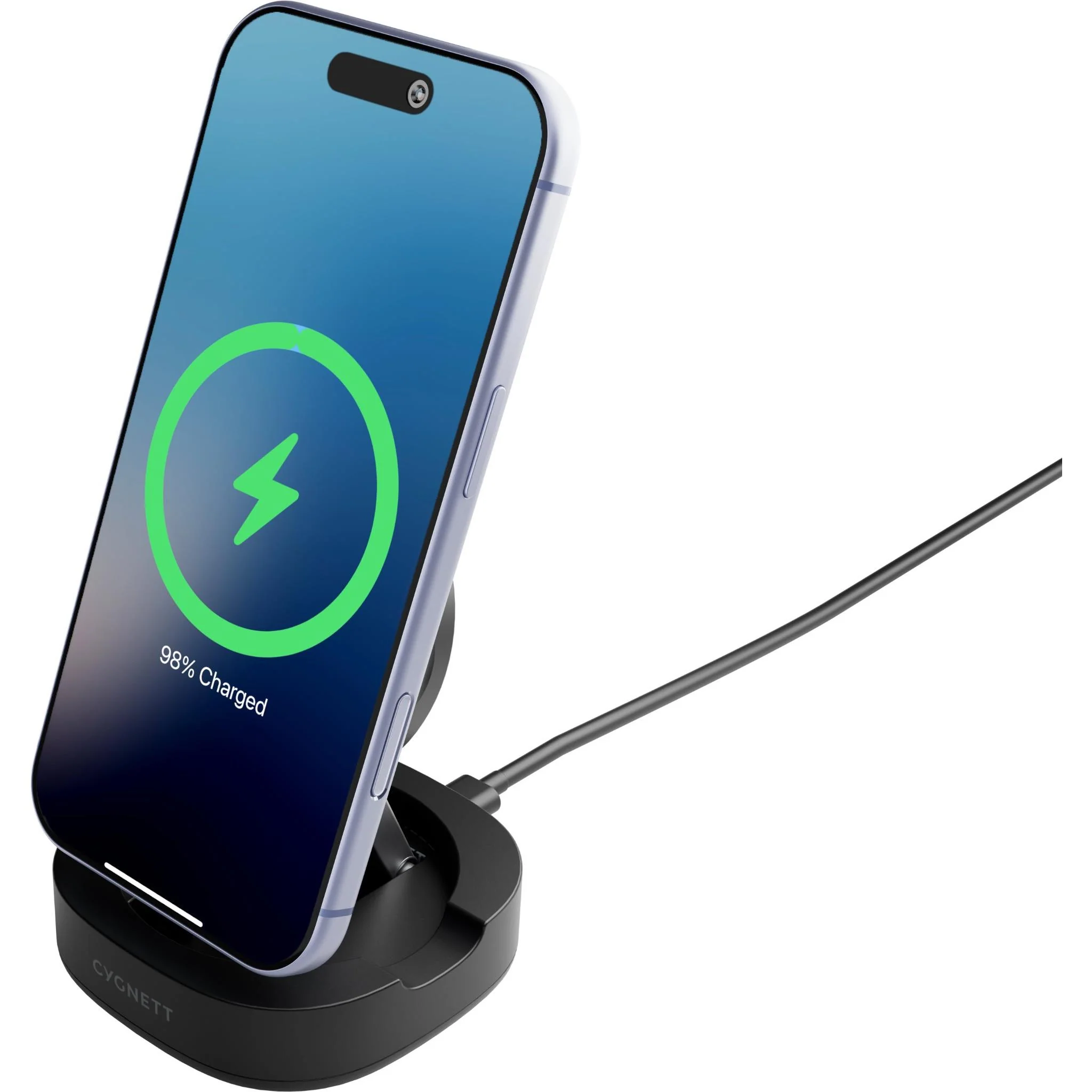 Cygnett ChargeBase Qi2.0 Single Wireless Charger (Black) - Image 2