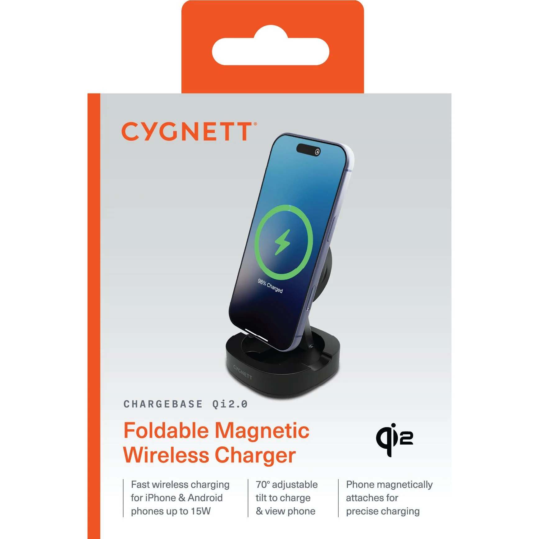 Cygnett ChargeBase Qi2.0 Single Wireless Charger (Black) - Image 9