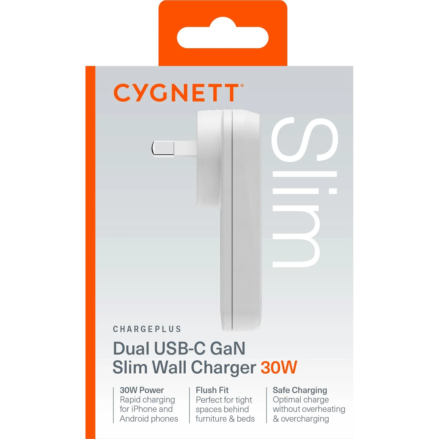 Cygnett ChargePlus Dual USB-C GaN Slim Wall Charger 30W - Image 10