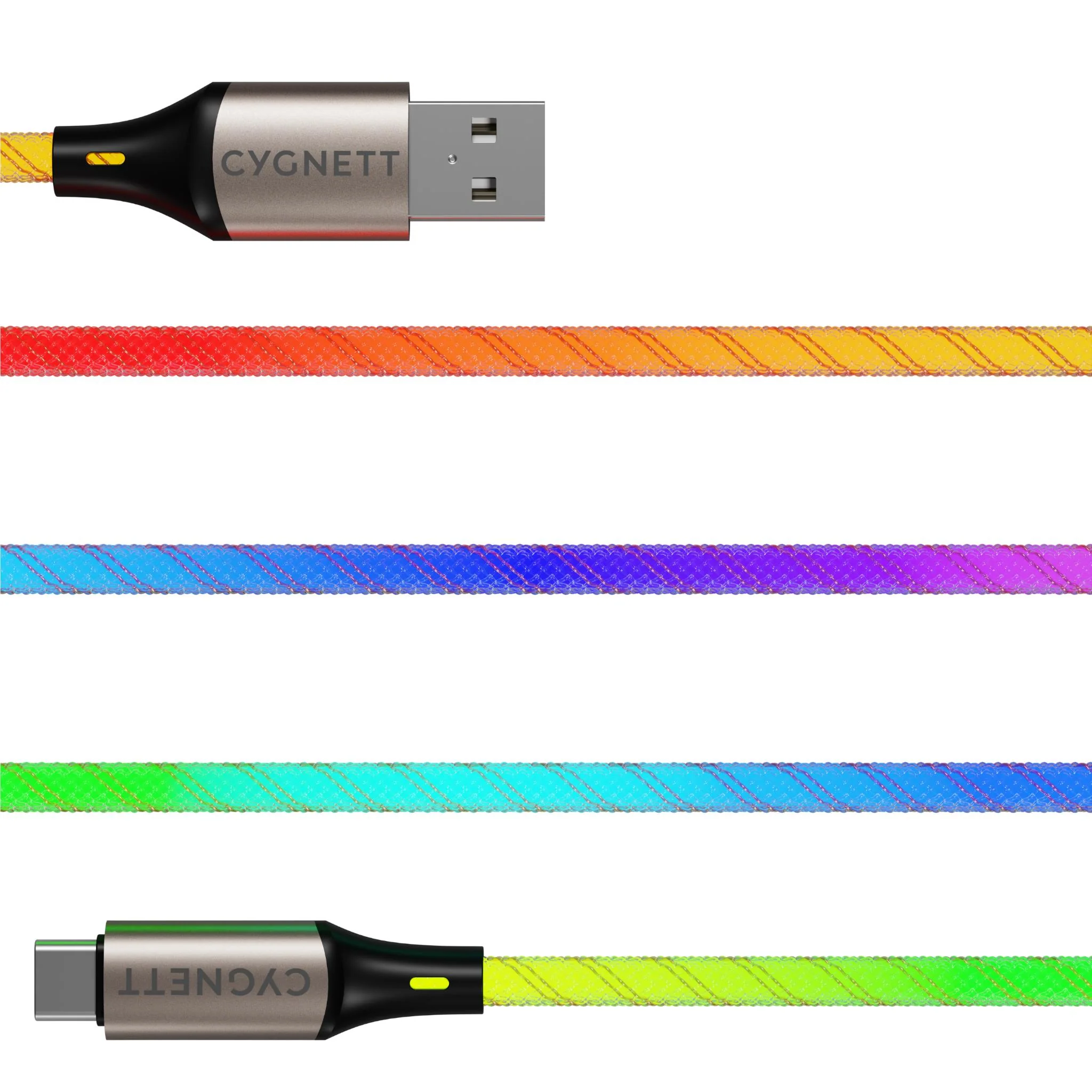 Cygnett Essentials USB-C to USB-A 1.2m Light Up Cable - Image 5