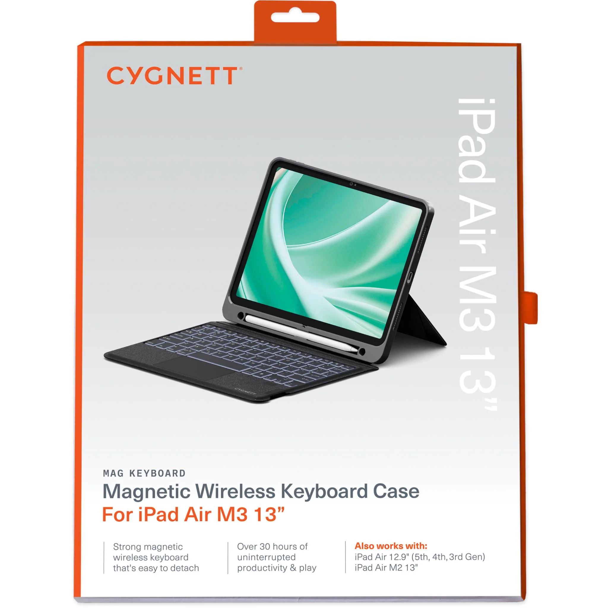 Cygnett Magnetic Wireless Keyboard Case For iPad Air 13" M2/M3 - Image 14