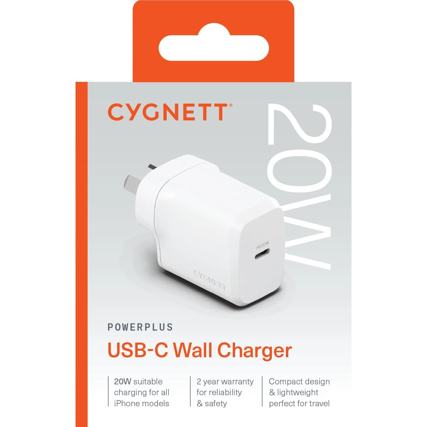 Cygnett PowerPlus 20W Single Port USB-C Wall Charger (White) - Image 7