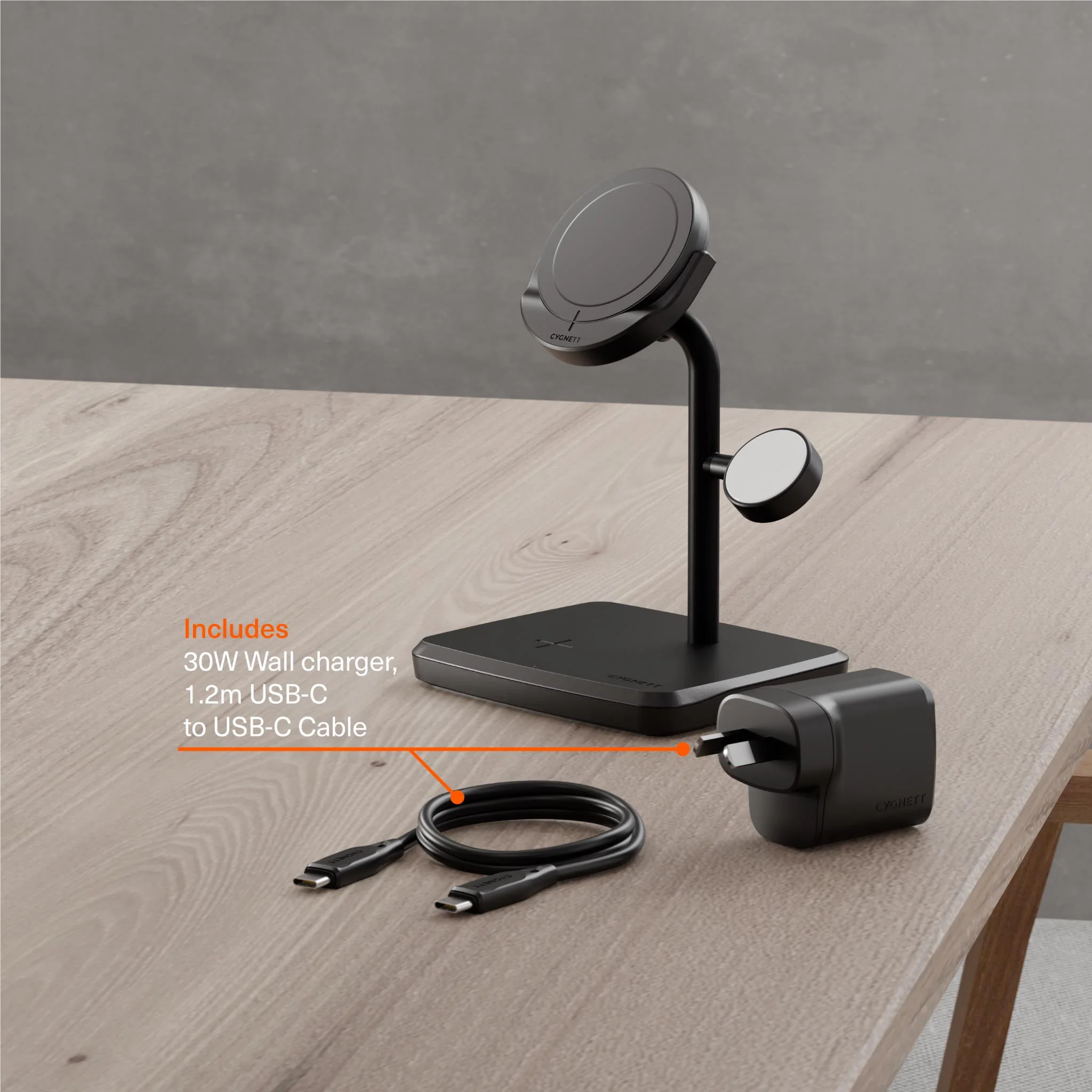 Cygnett Qi2.0 3-in-1 Chargebase (Black) - Image 4