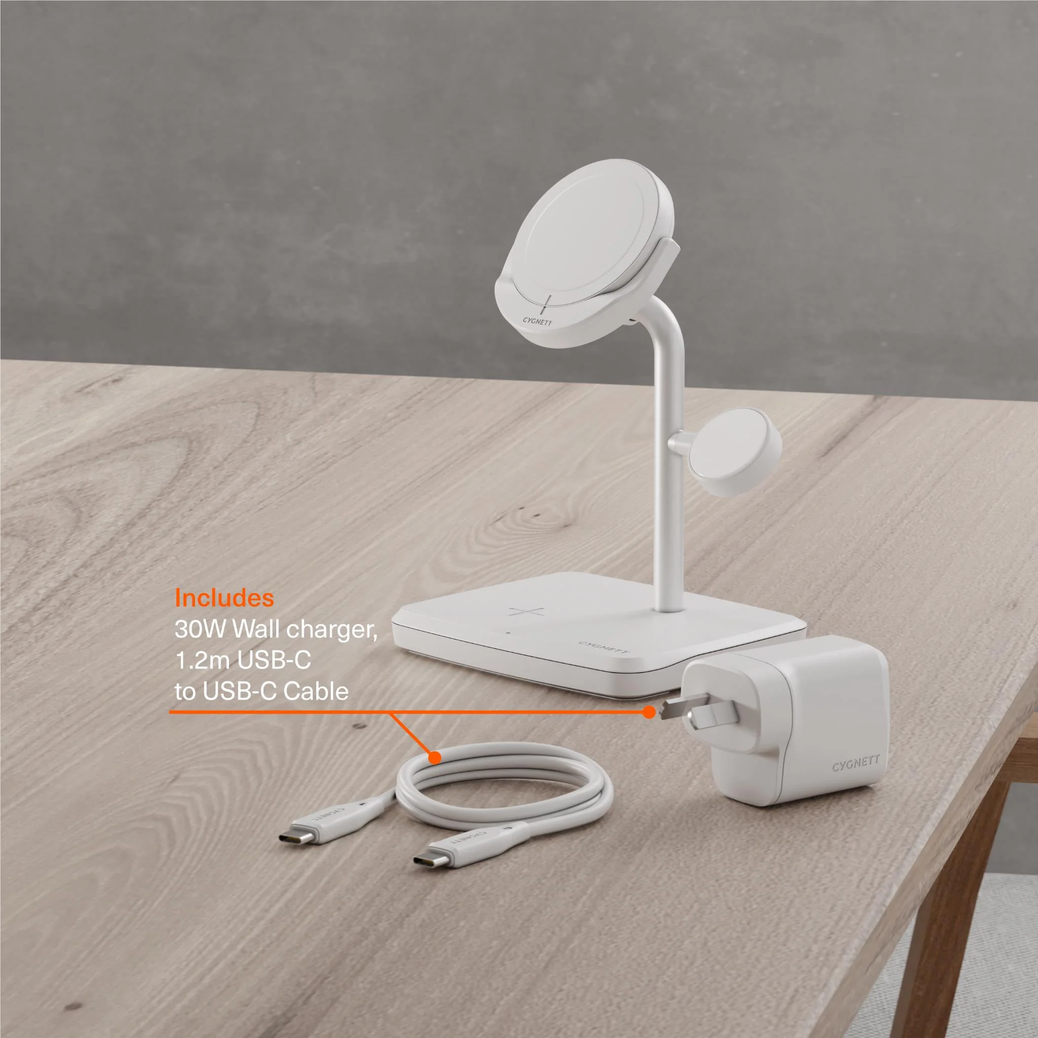 Cygnett Qi2.0 3-in-1 Chargebase (White) - Image 4
