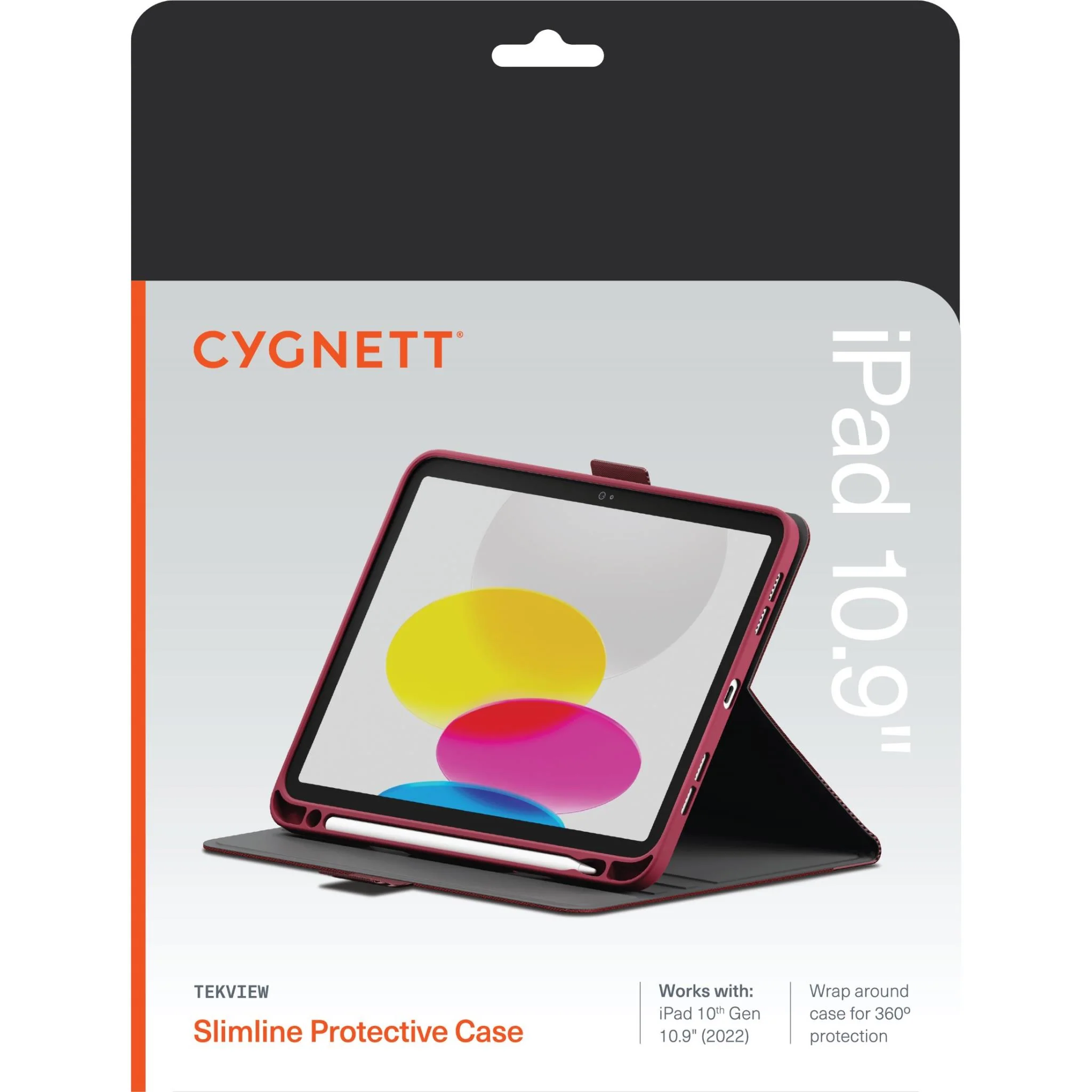 Cygnett TekView Case for iPad A16/10.9" 10th Gen (Cherry Rose) - Image 9
