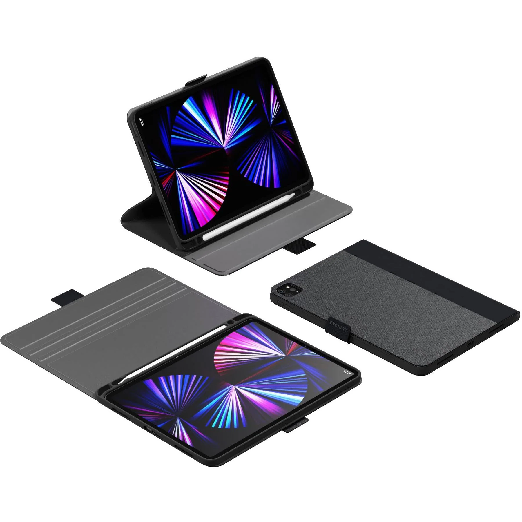 Cygnett TekView Case for iPad Pro 11" M4 (Black) - Image 4