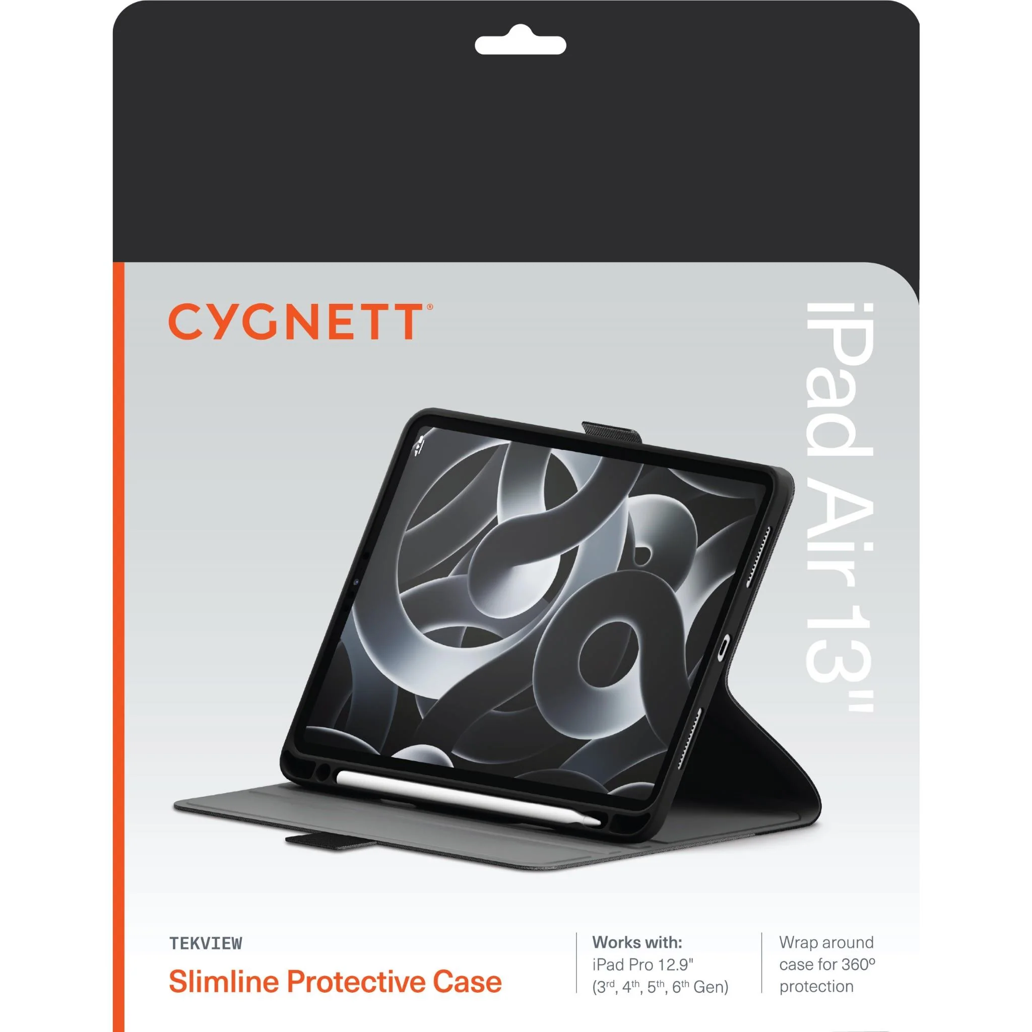 Cygnett Tekview Protective Case for iPad Air 13" M2/M3 & iPad Pro 12.9" Gen3-6 (Black) - Image 6