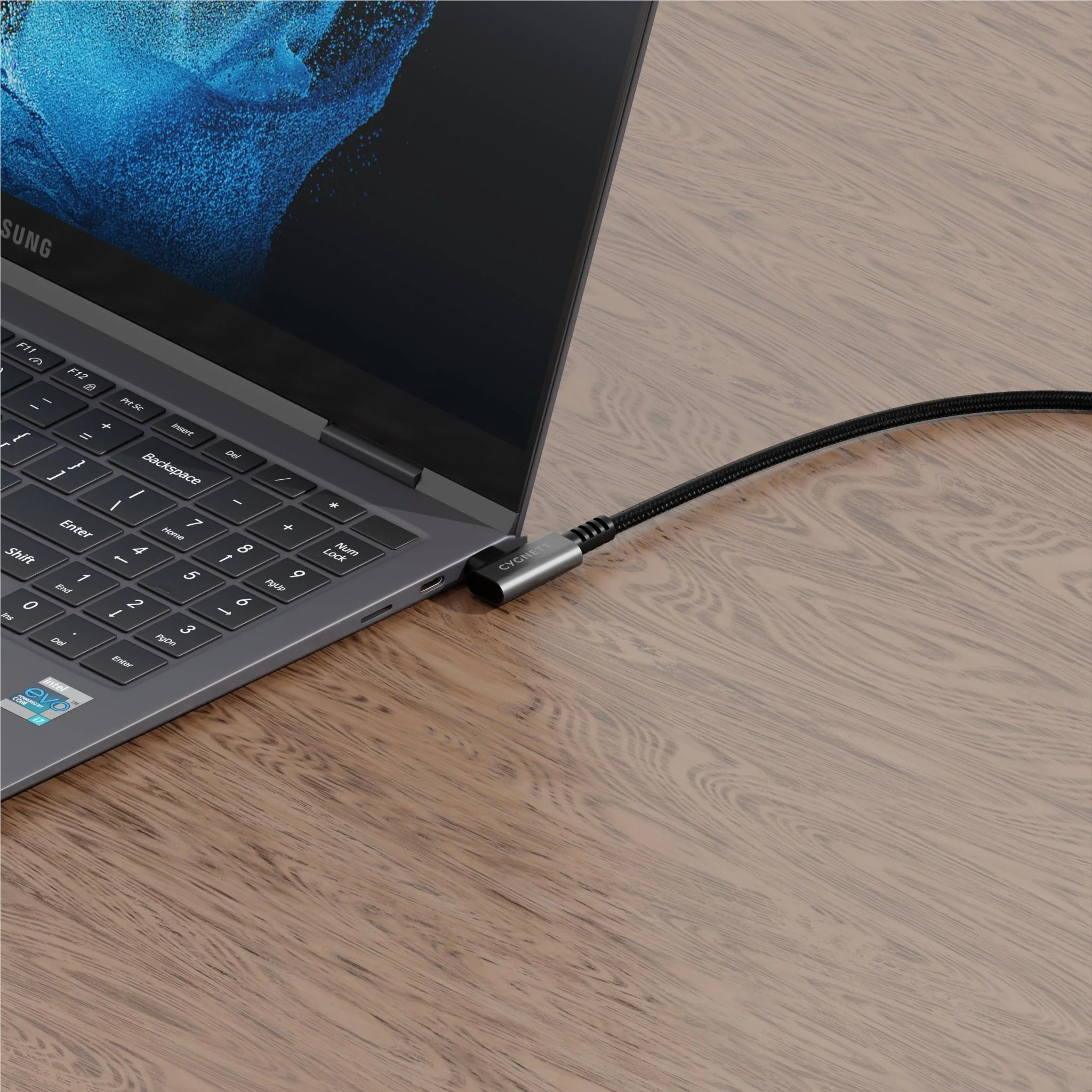 Cygnett Unite Right Angle Braided USB-C 3.1 Cable [1m] (Black) - Image 5