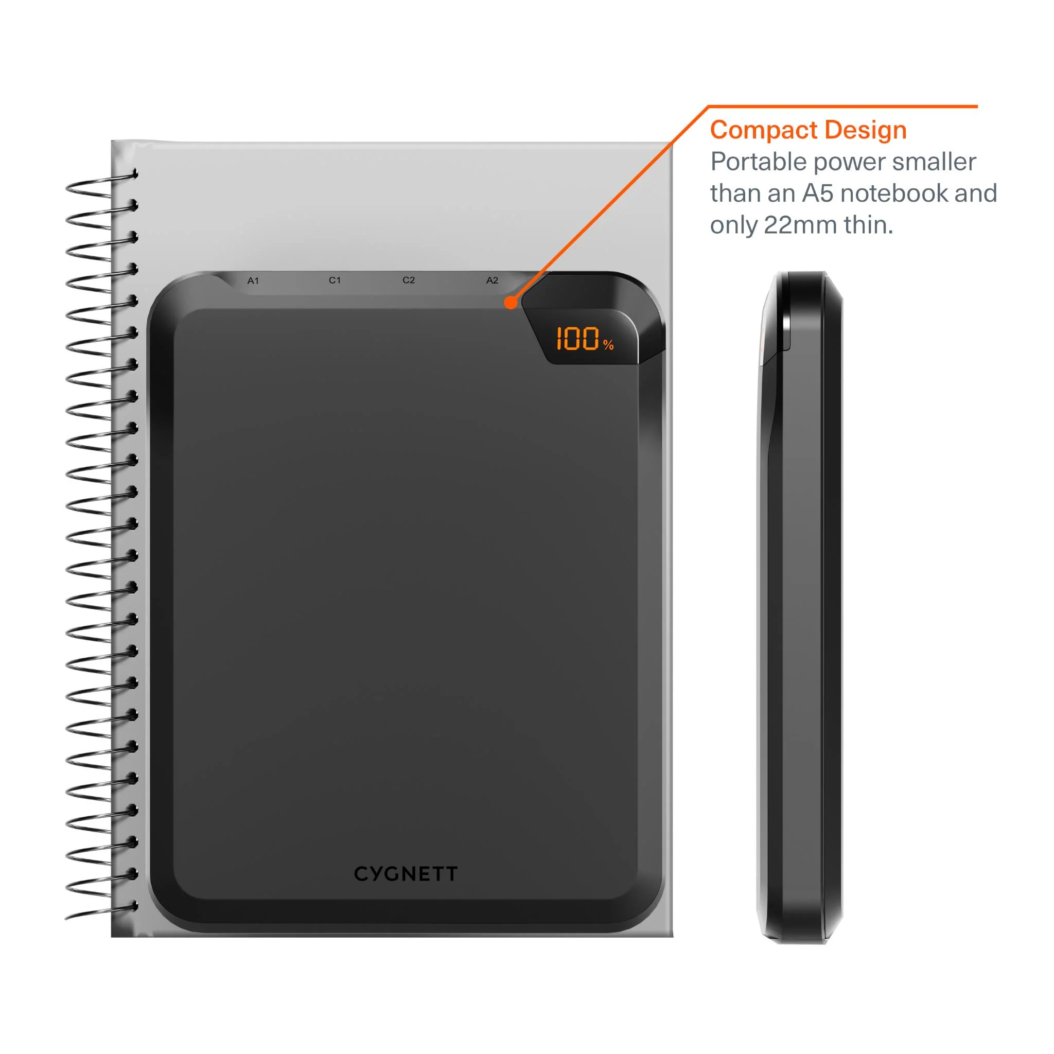 Cygnett VertPWR Laptop Power Bank [25K] (Obsidian) - Image 3