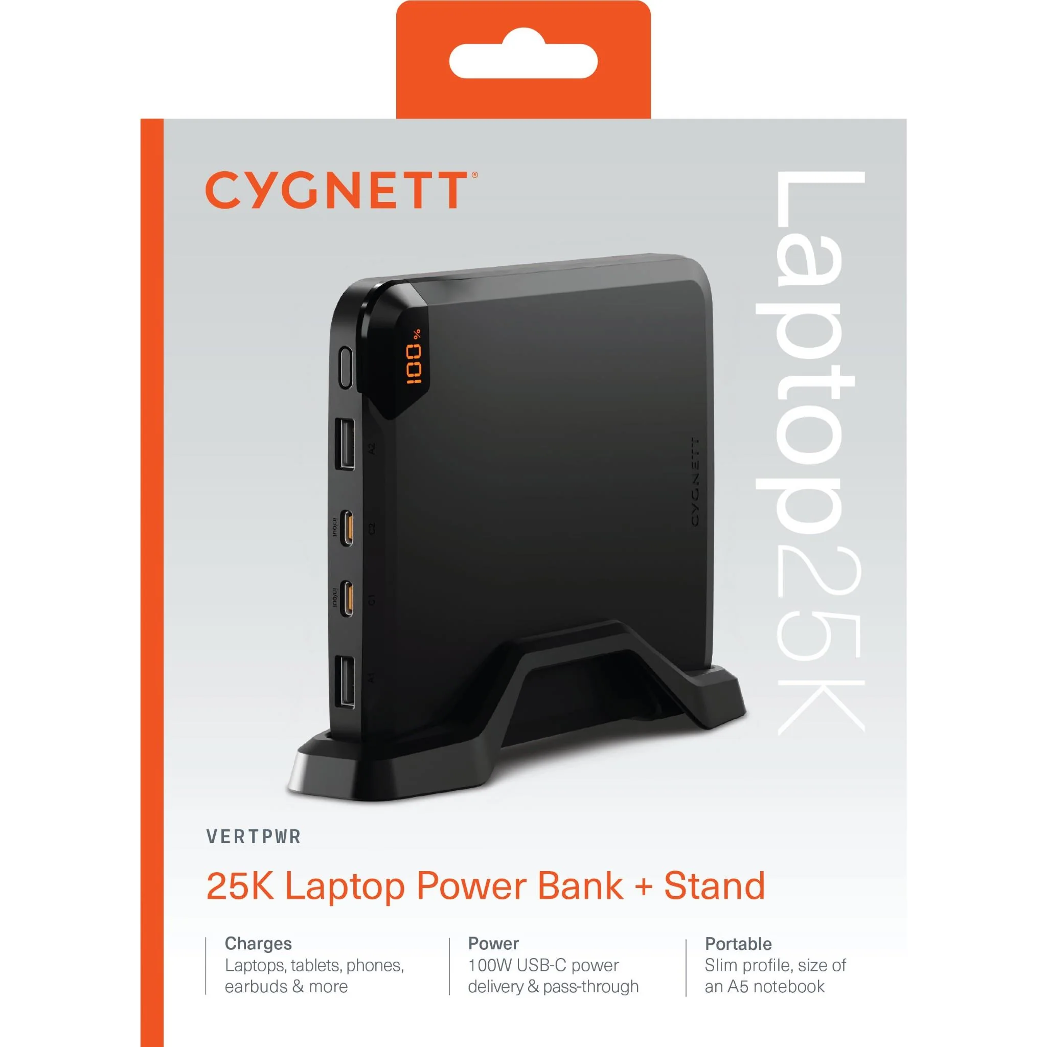 Cygnett VertPWR Laptop Power Bank [25K] (Obsidian) - Image 8